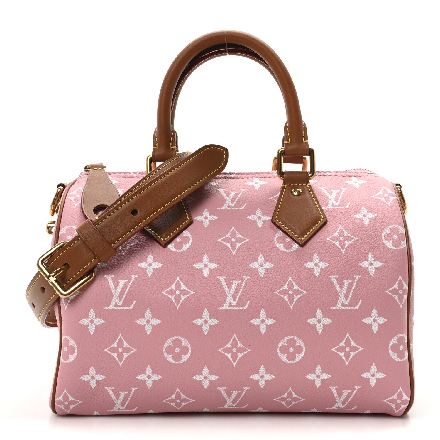 Louis Vuitton Calfskin Monogram Speedy P9 Bandouliere 25 Pink