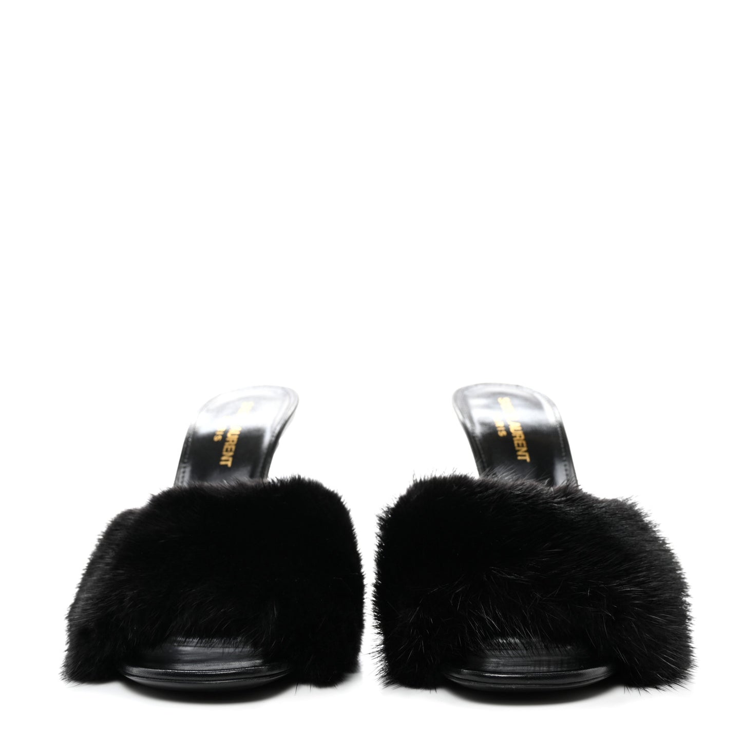 Mink Calfskin Roy Mule Sandals 39 Black