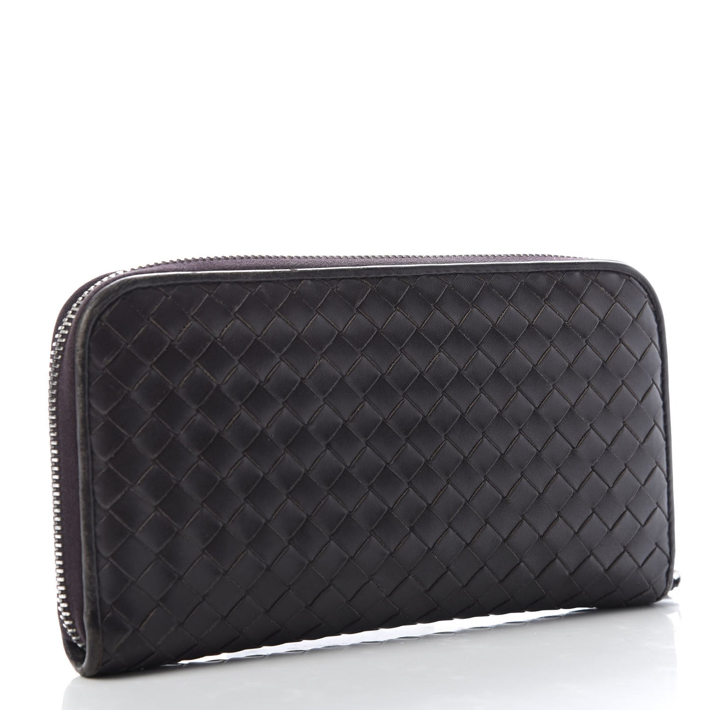 Nappa Intrecciato Zip Around Wallet Gladiol