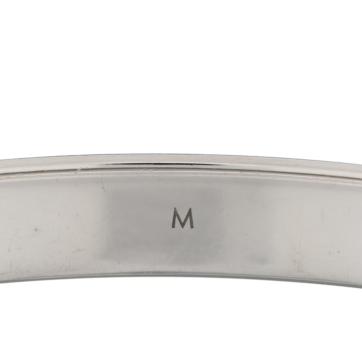 Brass Palladium Plated Nanogram Cuff M Silver