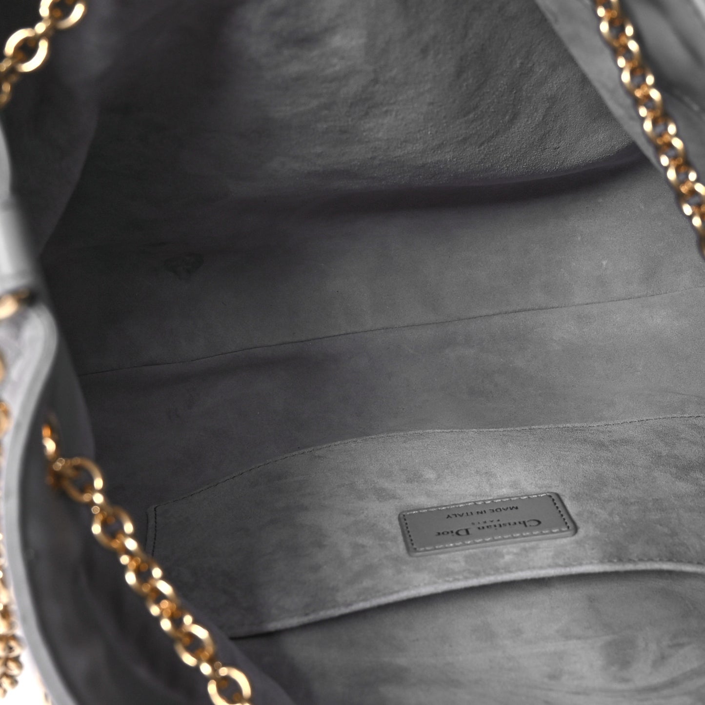 Lambskin Supple Macrocannage Ammi Bag Grey