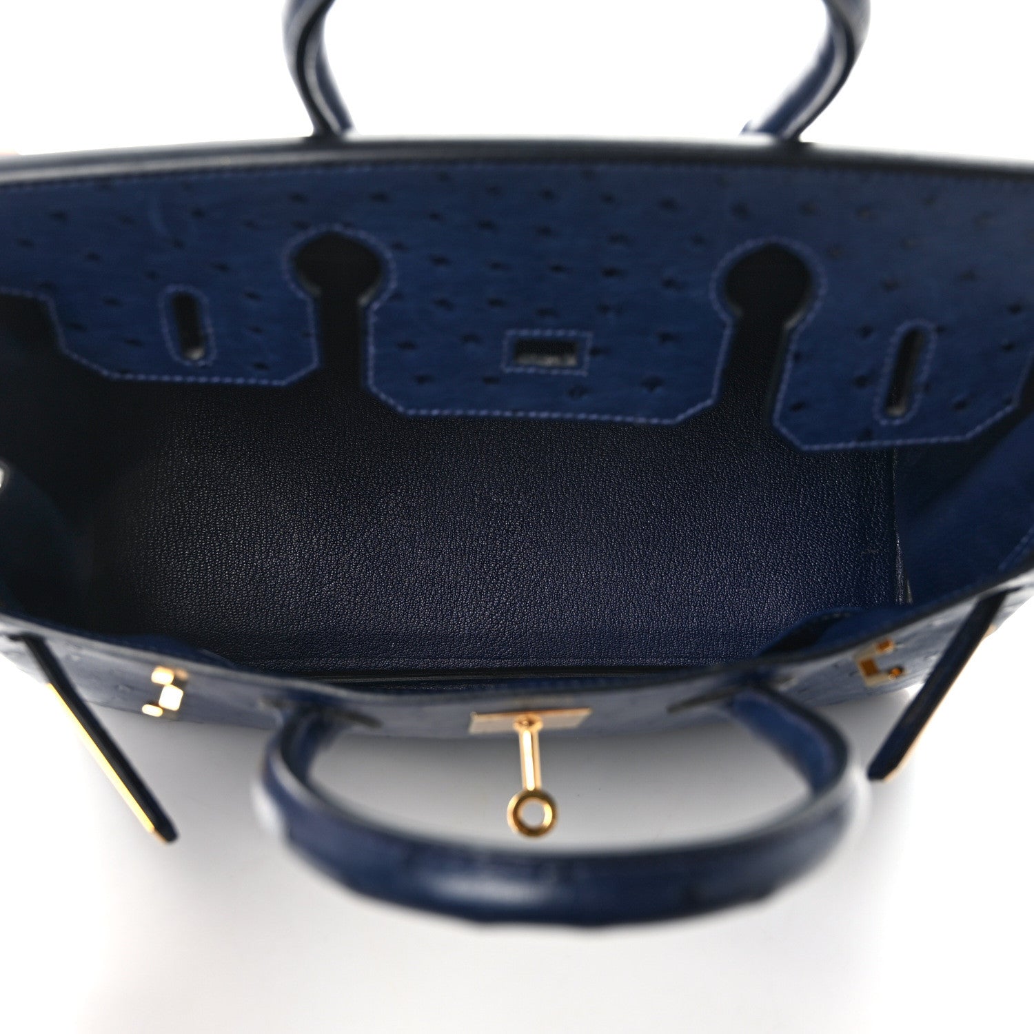 Hermes Ostrich Birkin 30 Bleu Iris 5 of 14