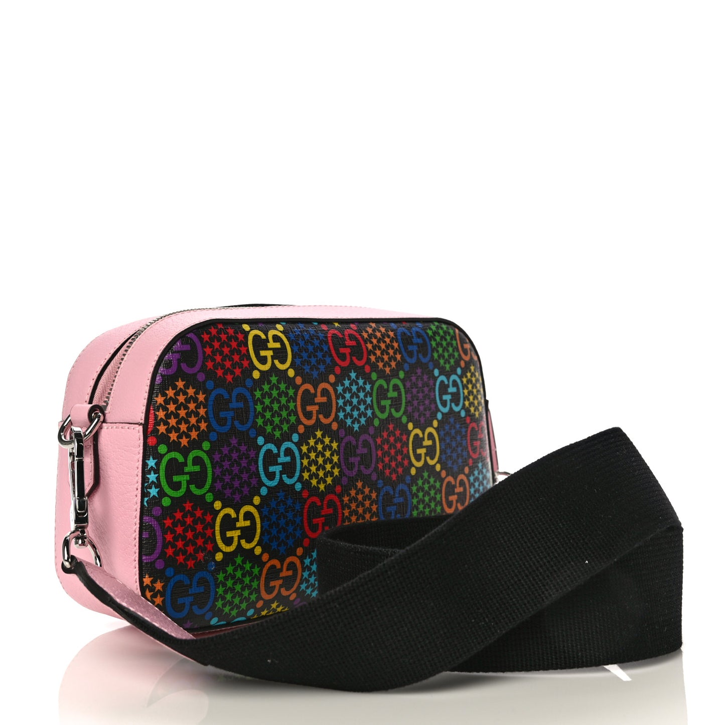 GG Supreme Monogram Psychedelic Camera Bag Pink