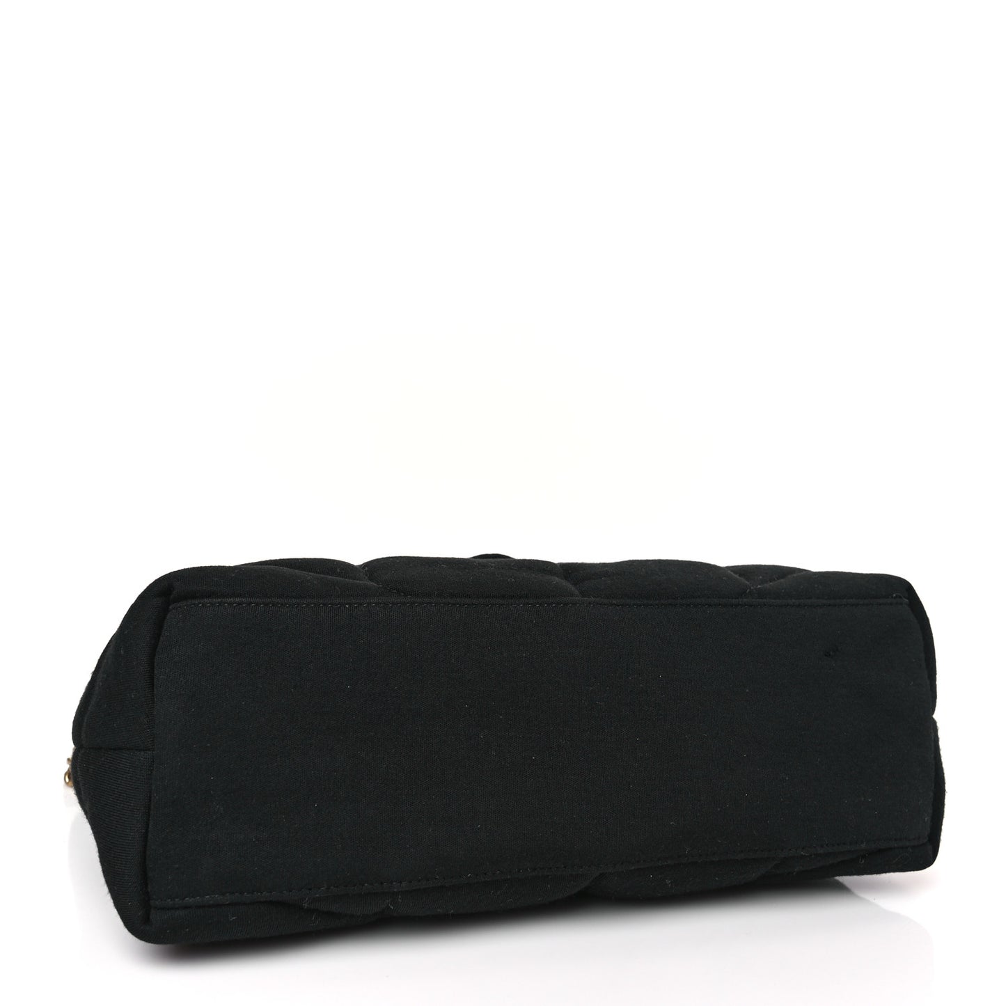 Wool Jersey Quilted Medium Loulou Puffer Monogram Chain Black
