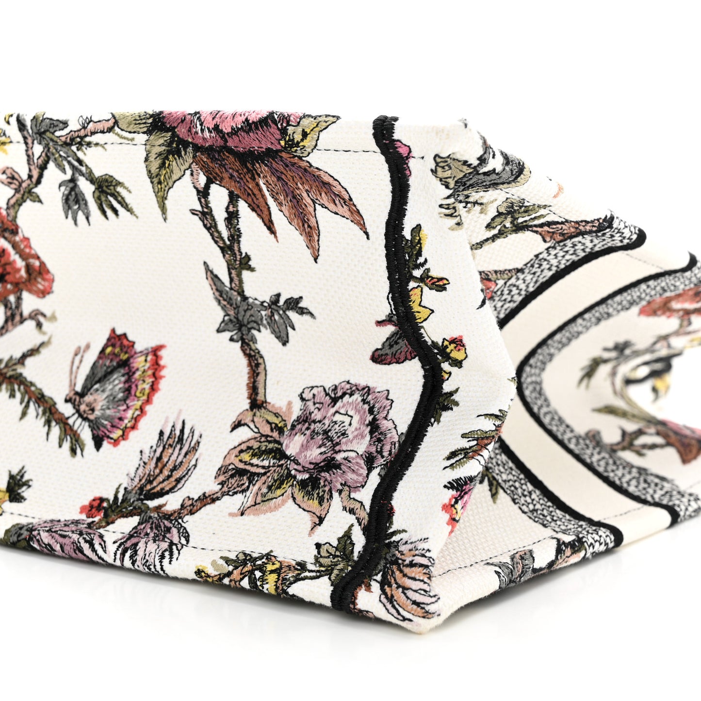 Canvas Jardin Botanique Embroidered Medium Book Tote Multicolor