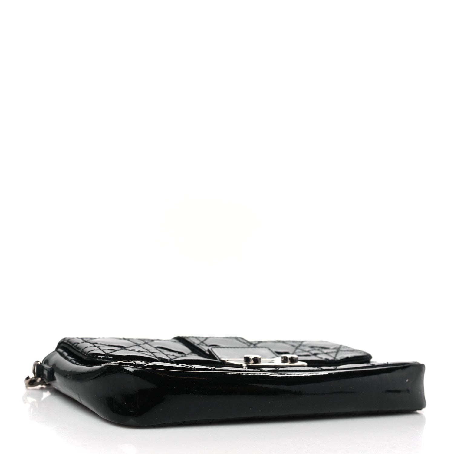 Christian Dior Patent Cannage New Lock Pouch Black 4 of 8