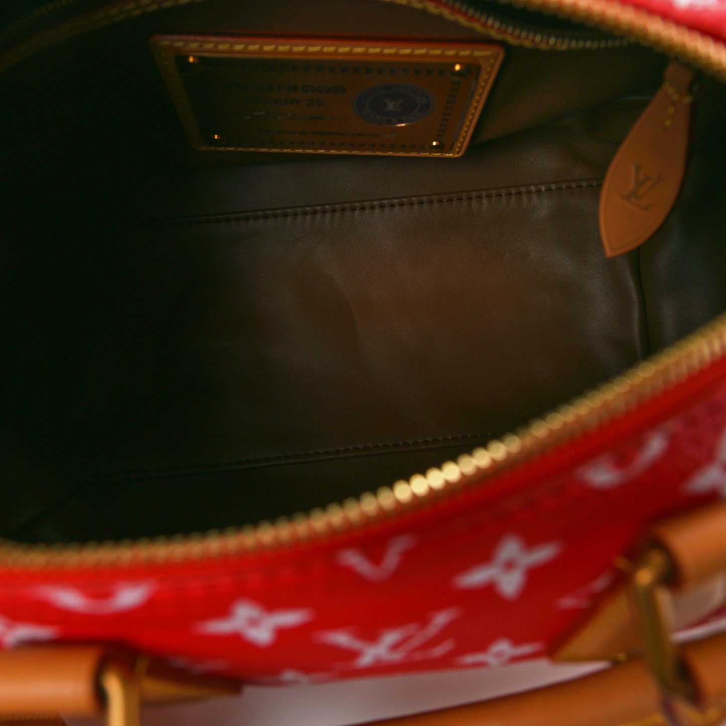 Soft Calfskin Monogram Speedy P9 Bandouliere 25 Red