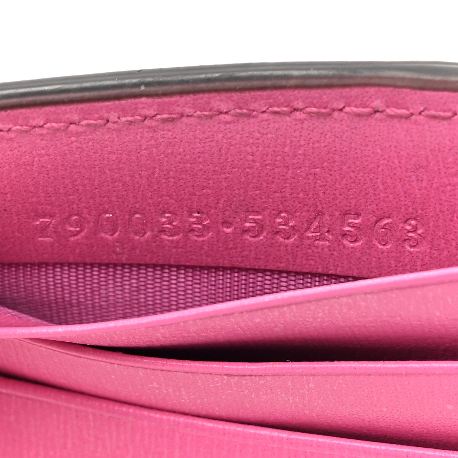 Gucci GG Monogram Scratch Lux Calfskin Luce Card Holder Wallet Blossom Rose Dark Blossom 8 of 11