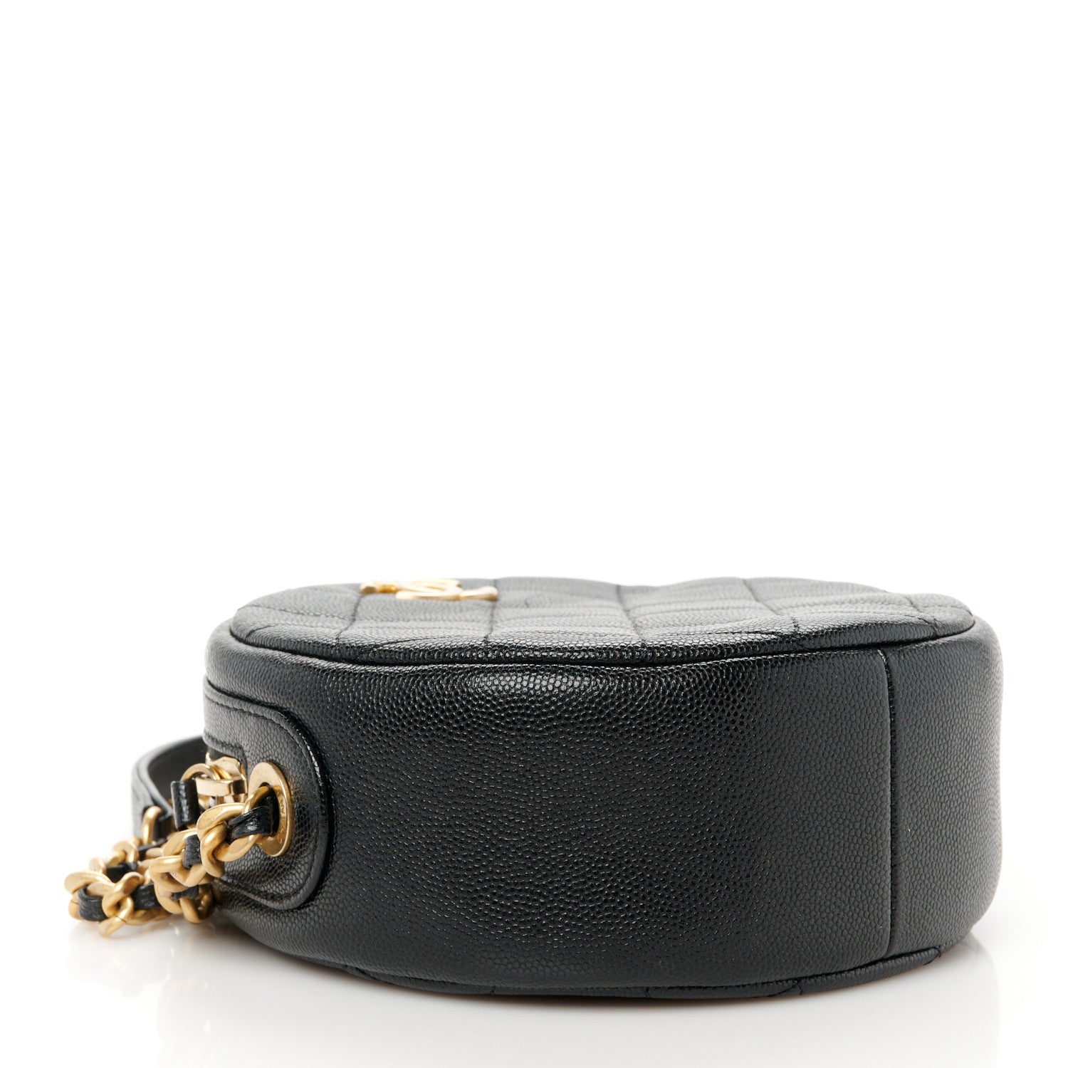 Chanel Caviar Quilted Round Clutch With Chain Black 5 of 11
