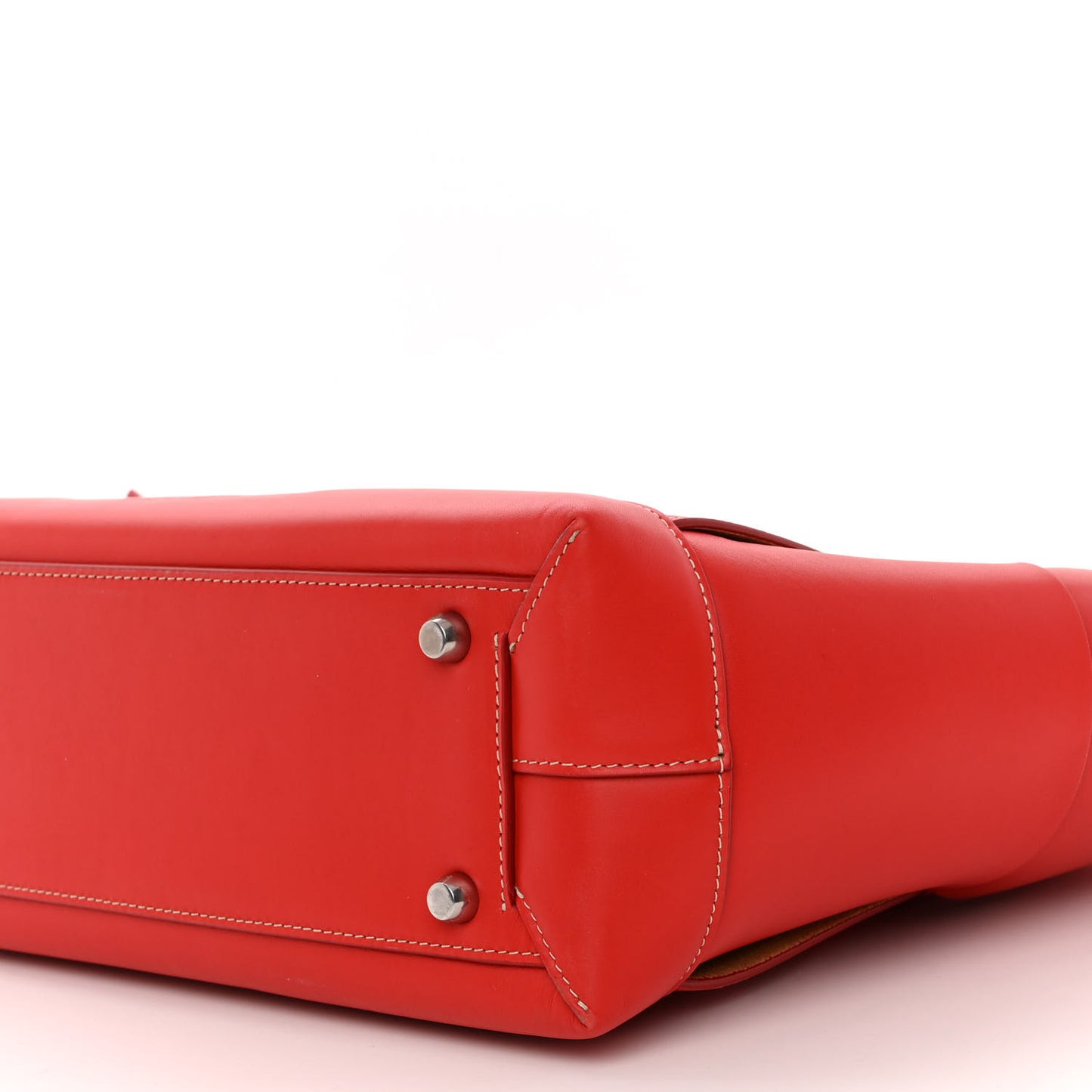 French Calfskin Maxi Intrecciato Medium Arco Red