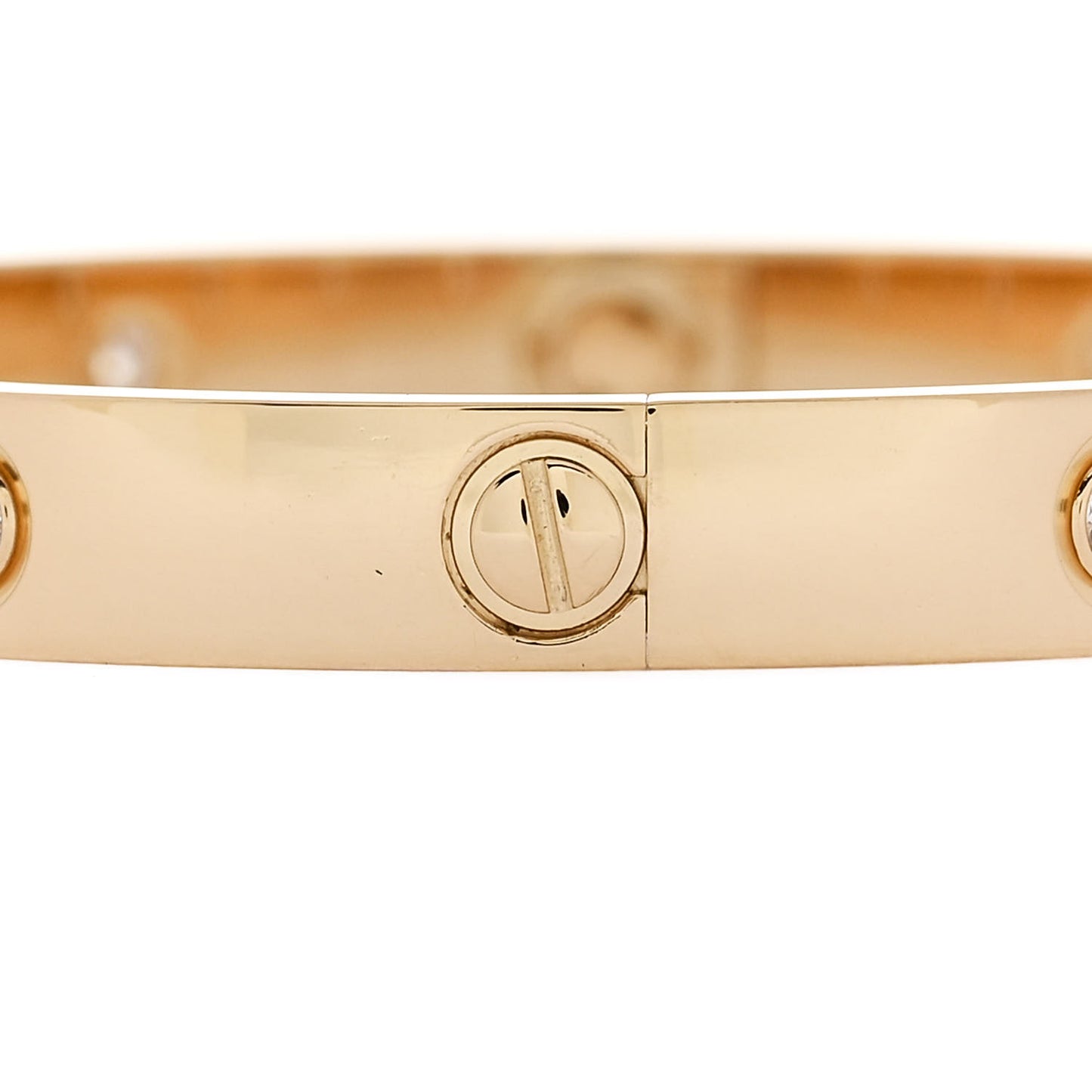 18K Yellow Gold 10 Diamond LOVE Bracelet 16