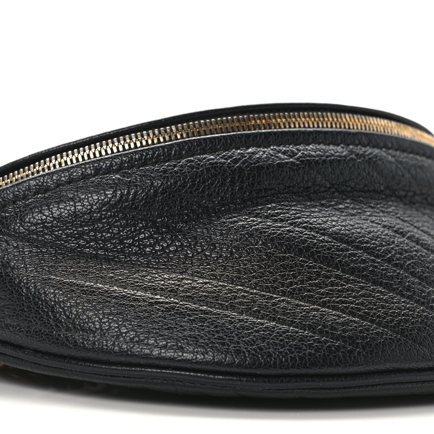 Balenciaga Shiny Goatskin Allover Logo Embossed XXS Souvenir Belt Bag Black 8 of 10