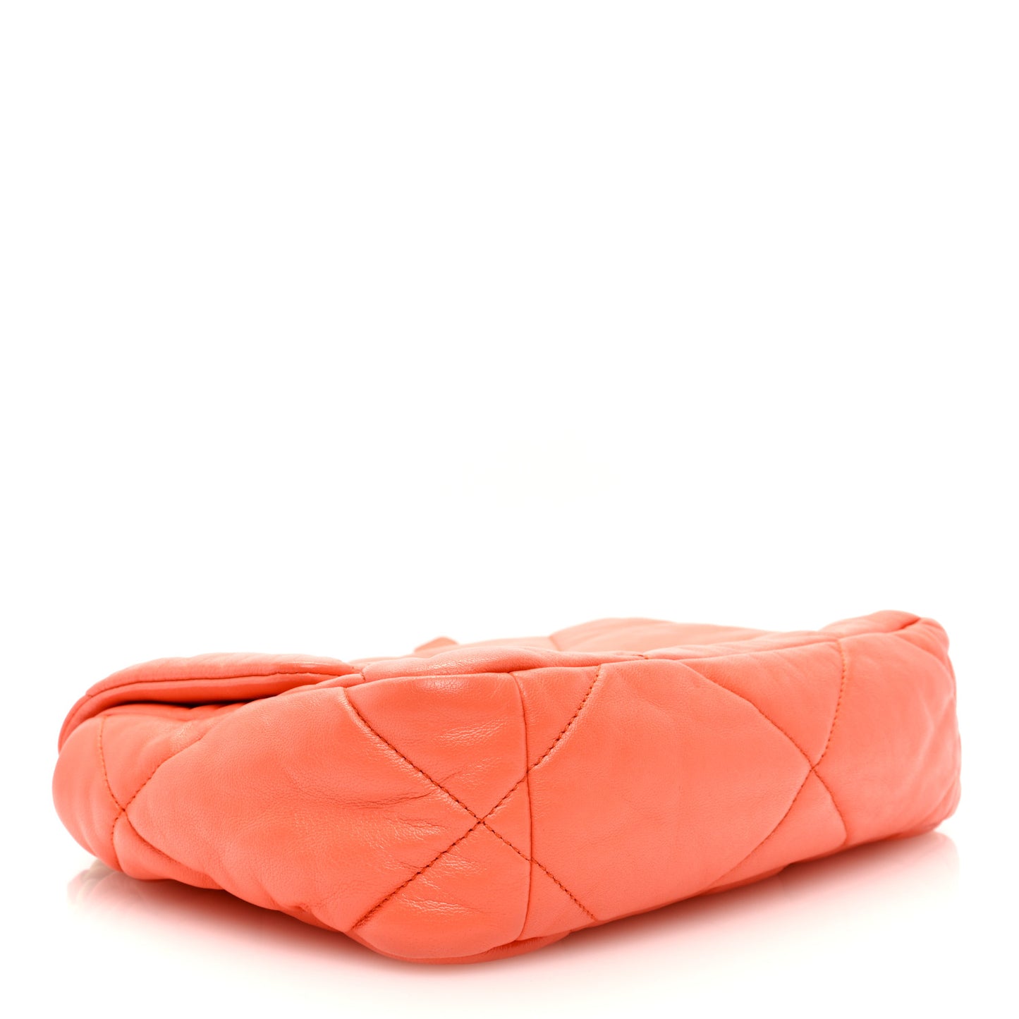 Goatskin Quilted Medium Chanel 19 Flap Orange
