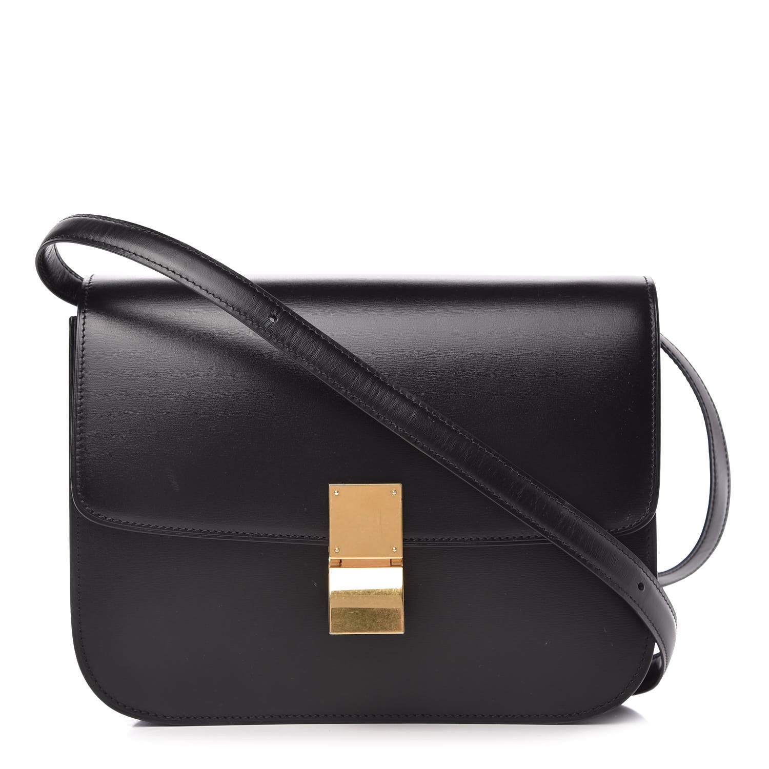 Celine Box Calfskin Medium Classic Box Flap Bag Black 1 of 9