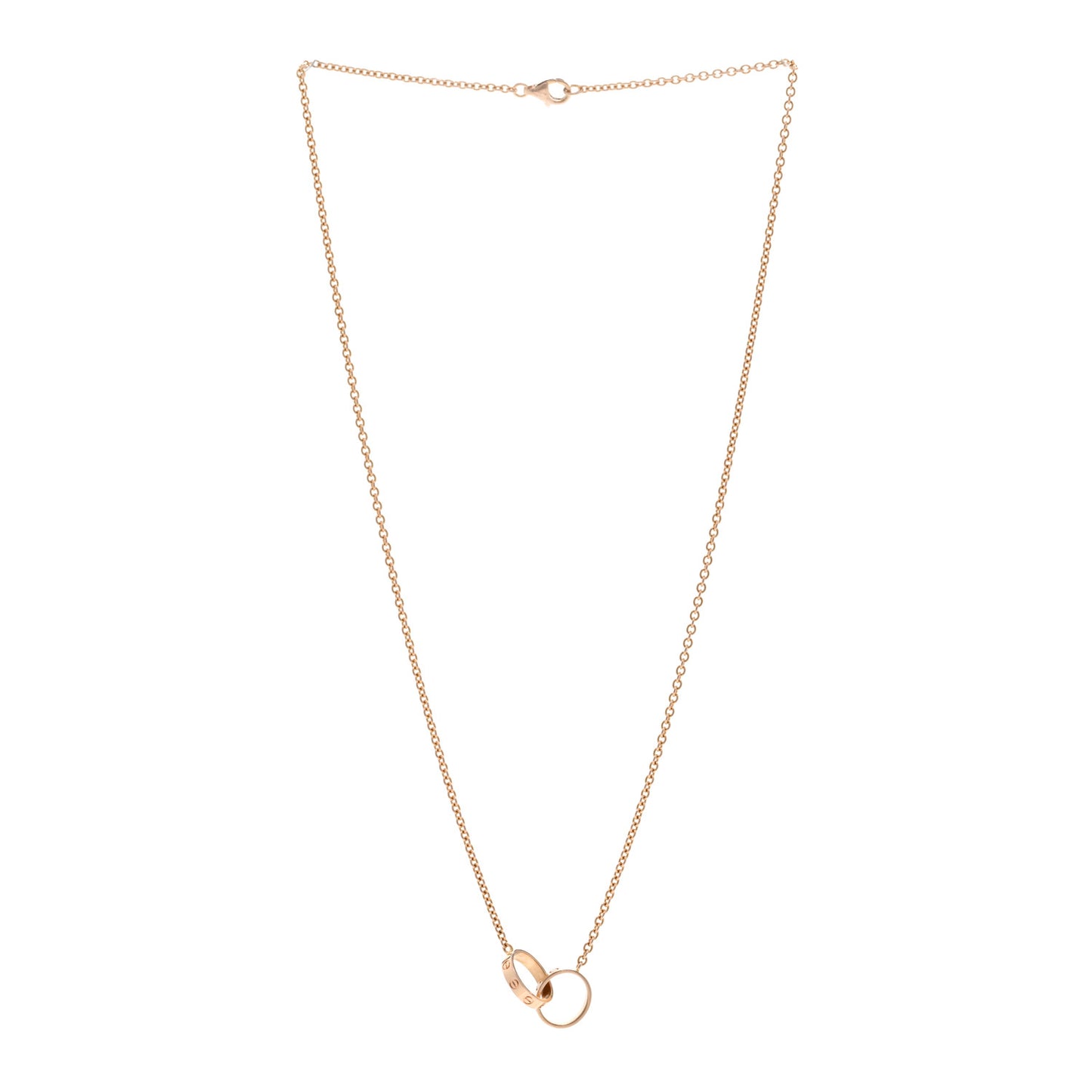 18K Pink Gold Interlocking LOVE Necklace