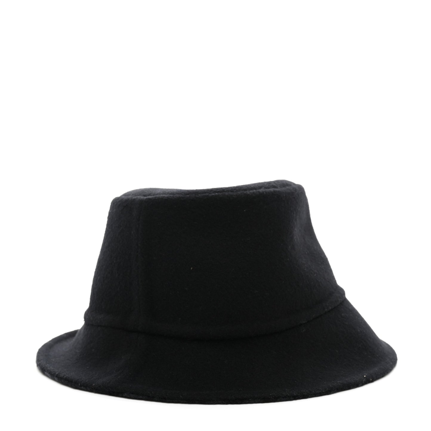 Wool Oblique Jacquard Bob Chic Bucket Hat 58 Black