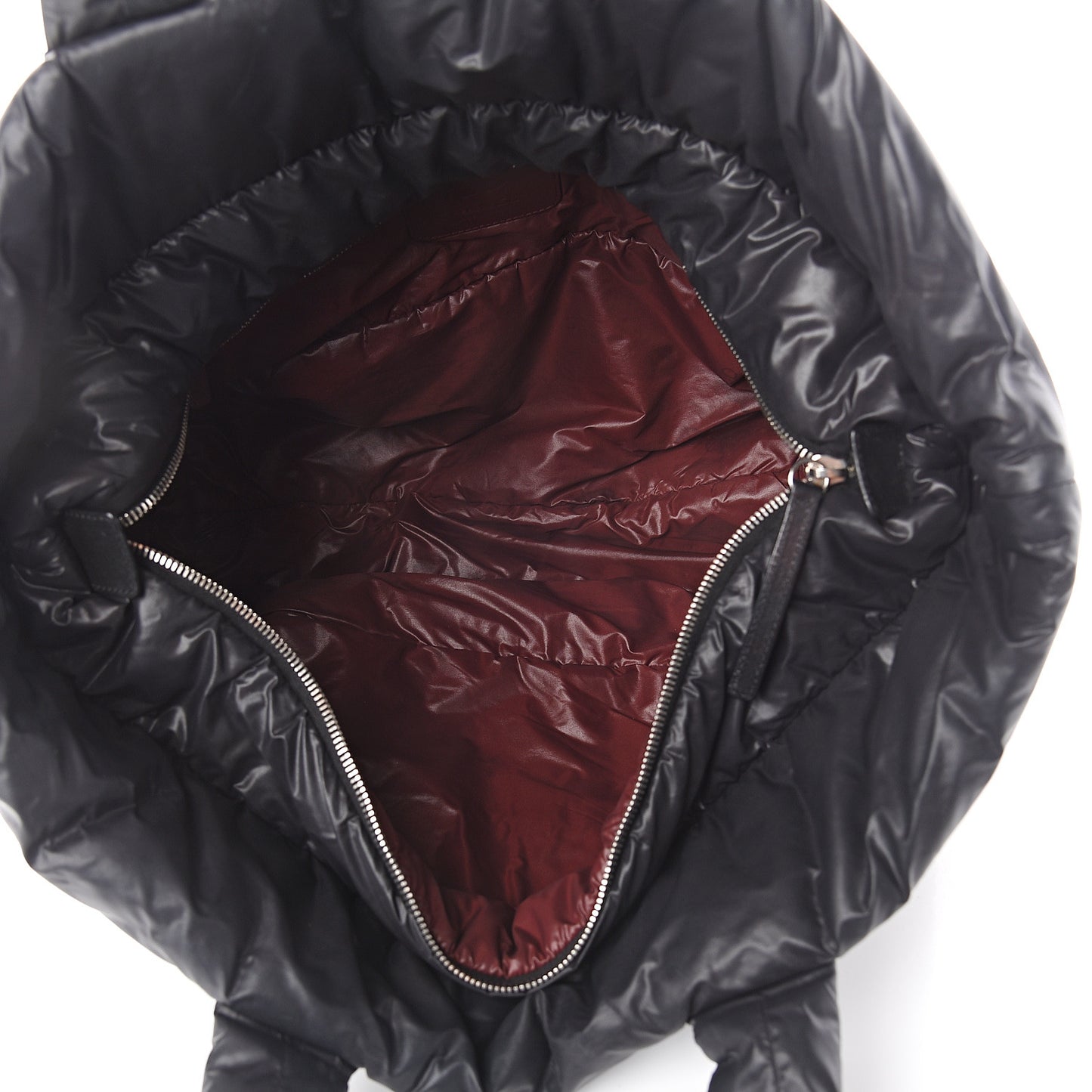 Nylon Quilted Large Coco Cocoon Tote Black