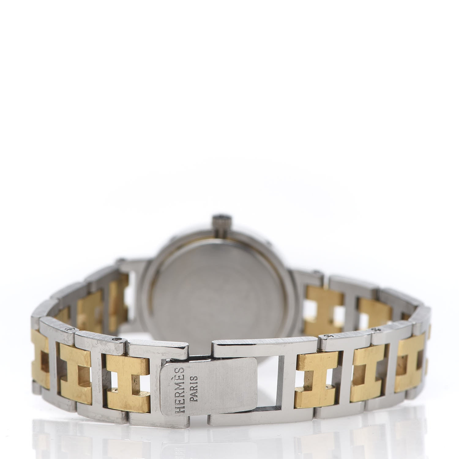 Hermes Stainless Steel 24mm Clipper Quartz Watch Gold 4 of 6