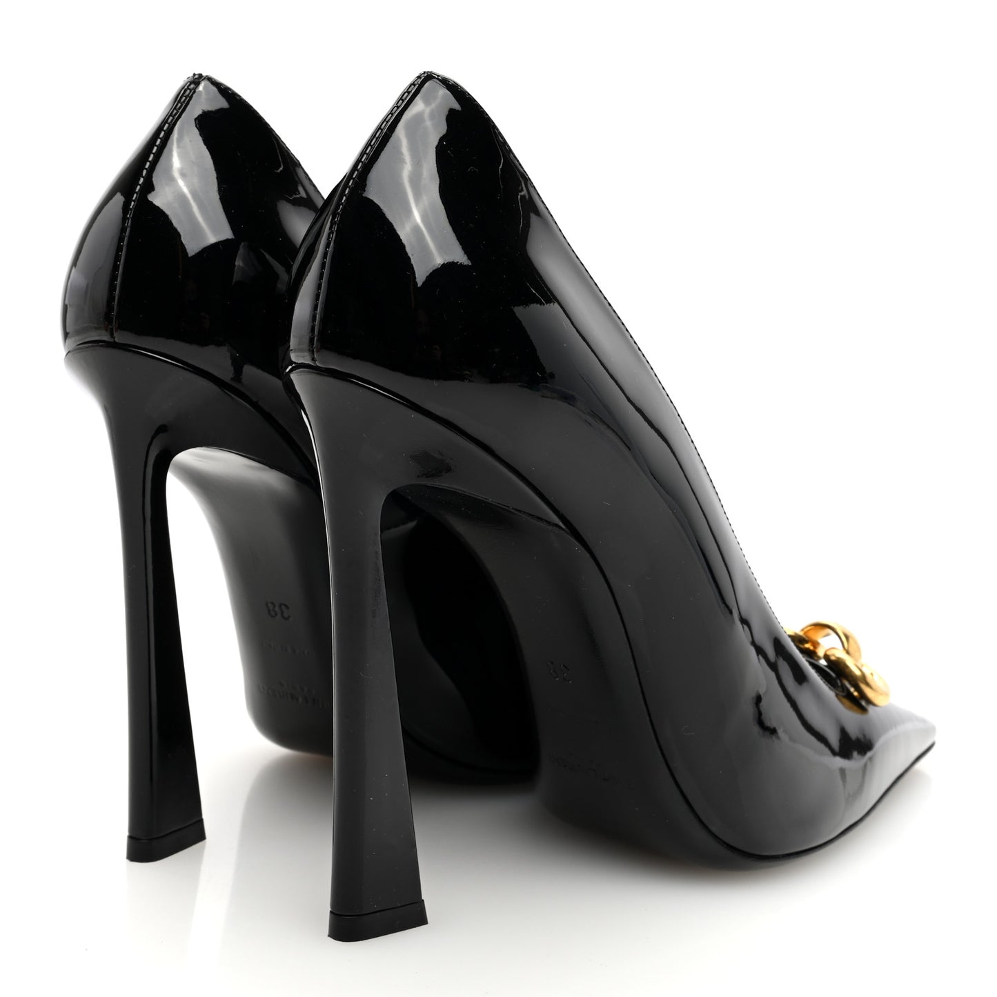Patent Calfskin Silvana 110mm Pumps 38 Black