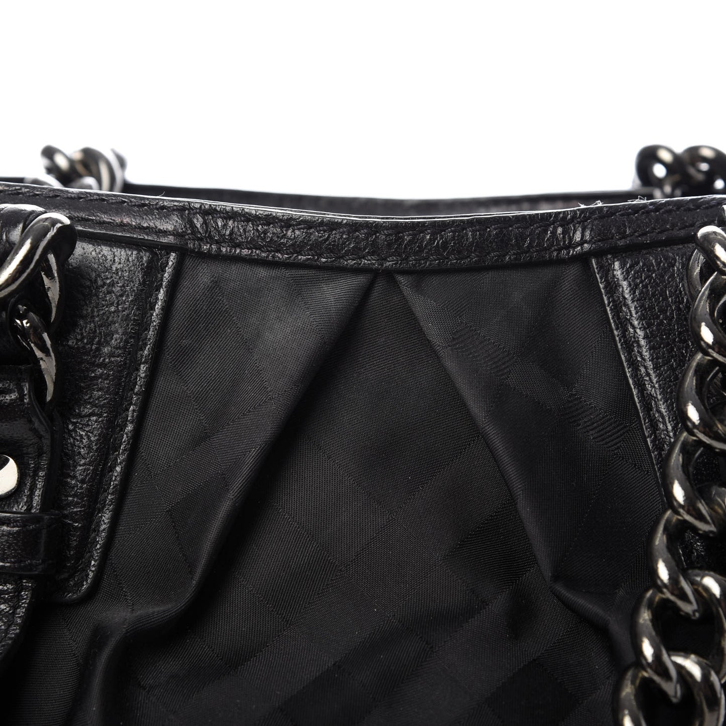Nylon Tonal Check Torbitt Tote Black