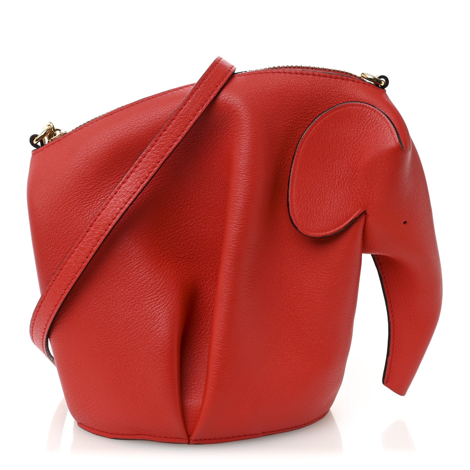 Loewe Calfskin Mini Elephant Crossbody Bag Scarlet Red 1771942