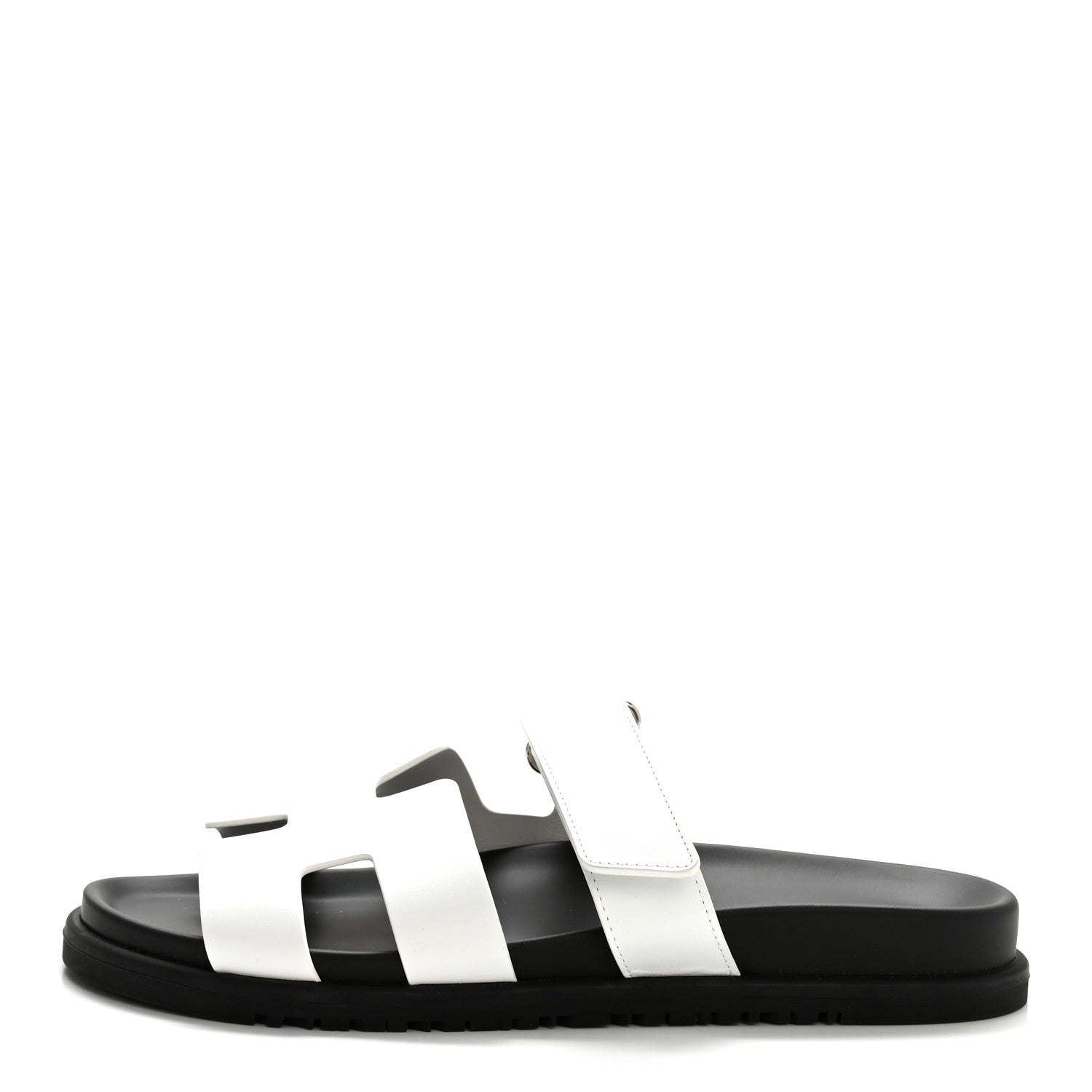 Hermes Calfskin Womens Chypre Sandals 39.5 White 1863979