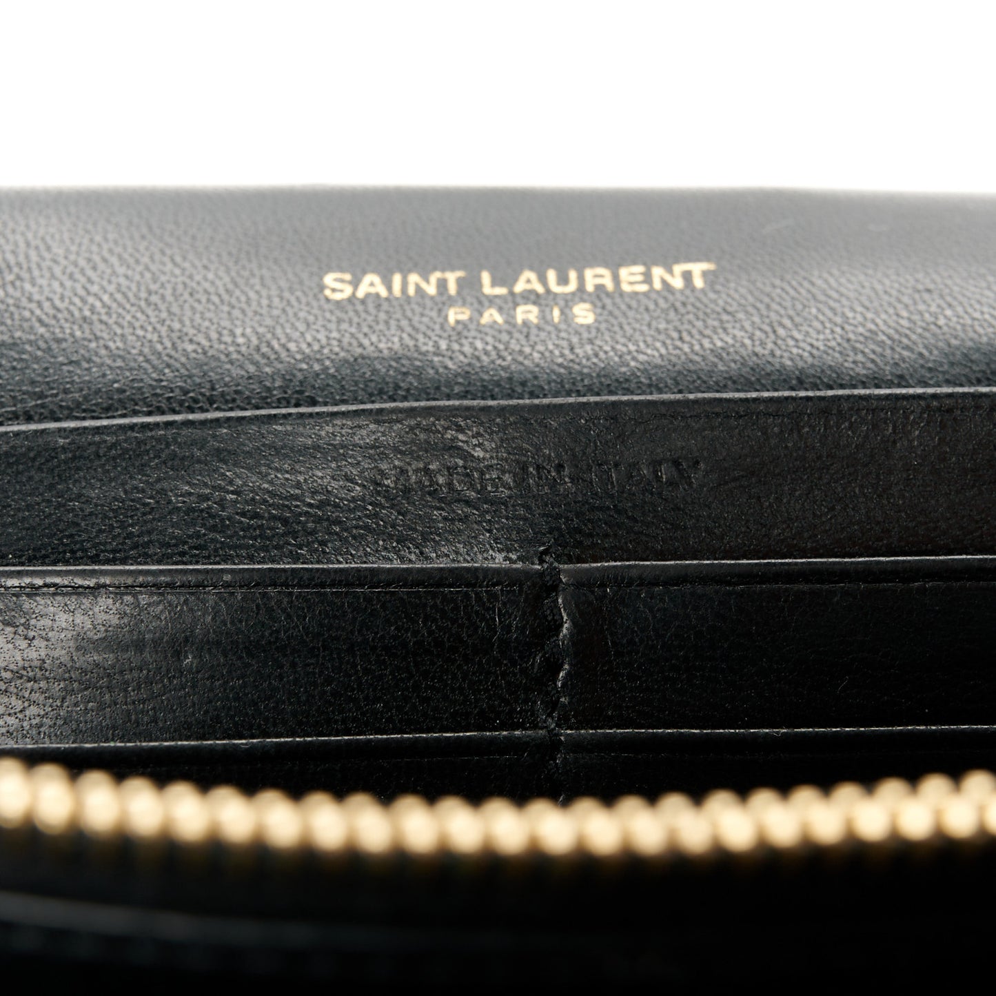Lambskin Matelasse Chevron Monogram Sulpice Chain Wallet Black
