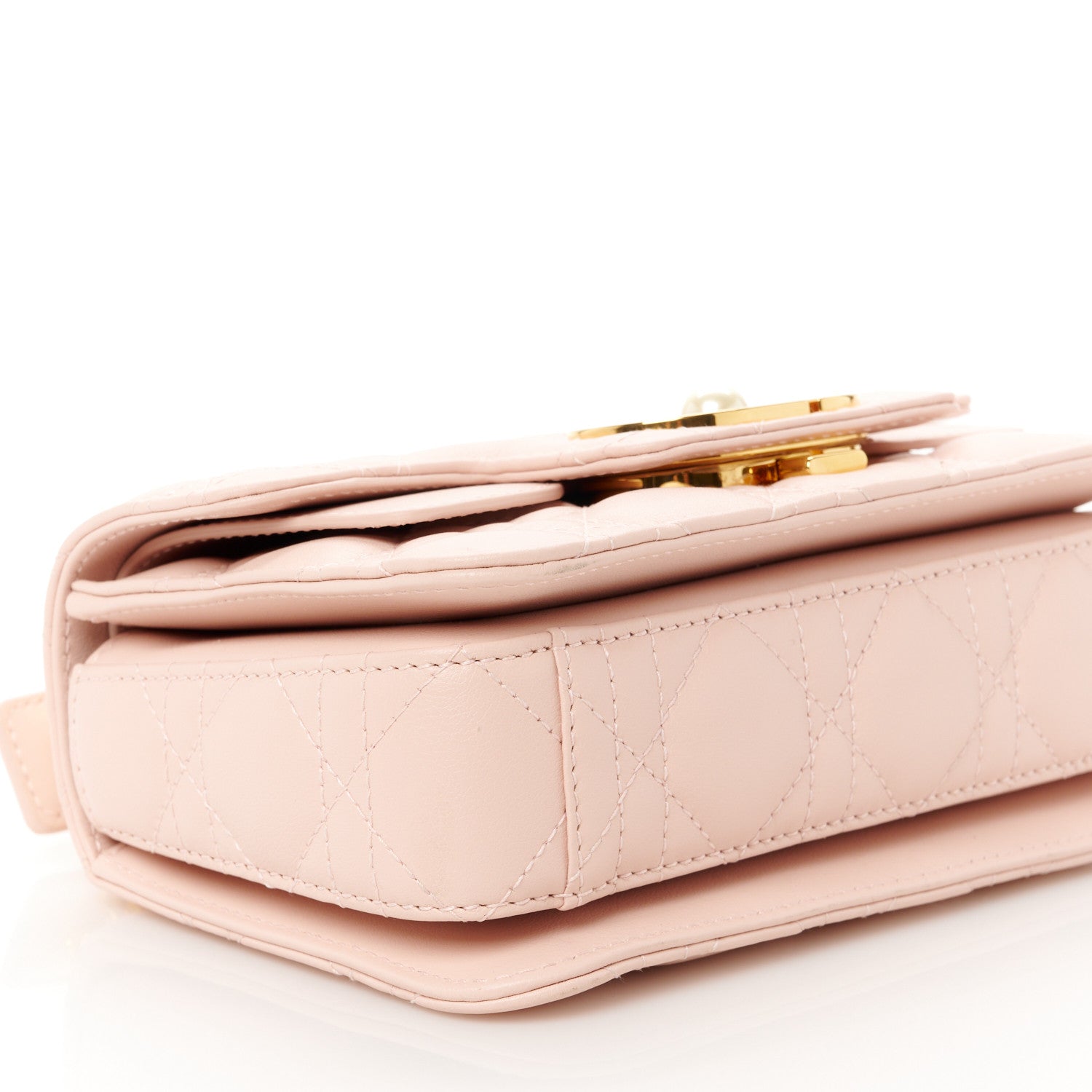 Christian Dior Lambskin Cannage Mini Jolie Top Handle Bag Powder Pink 9 of 10