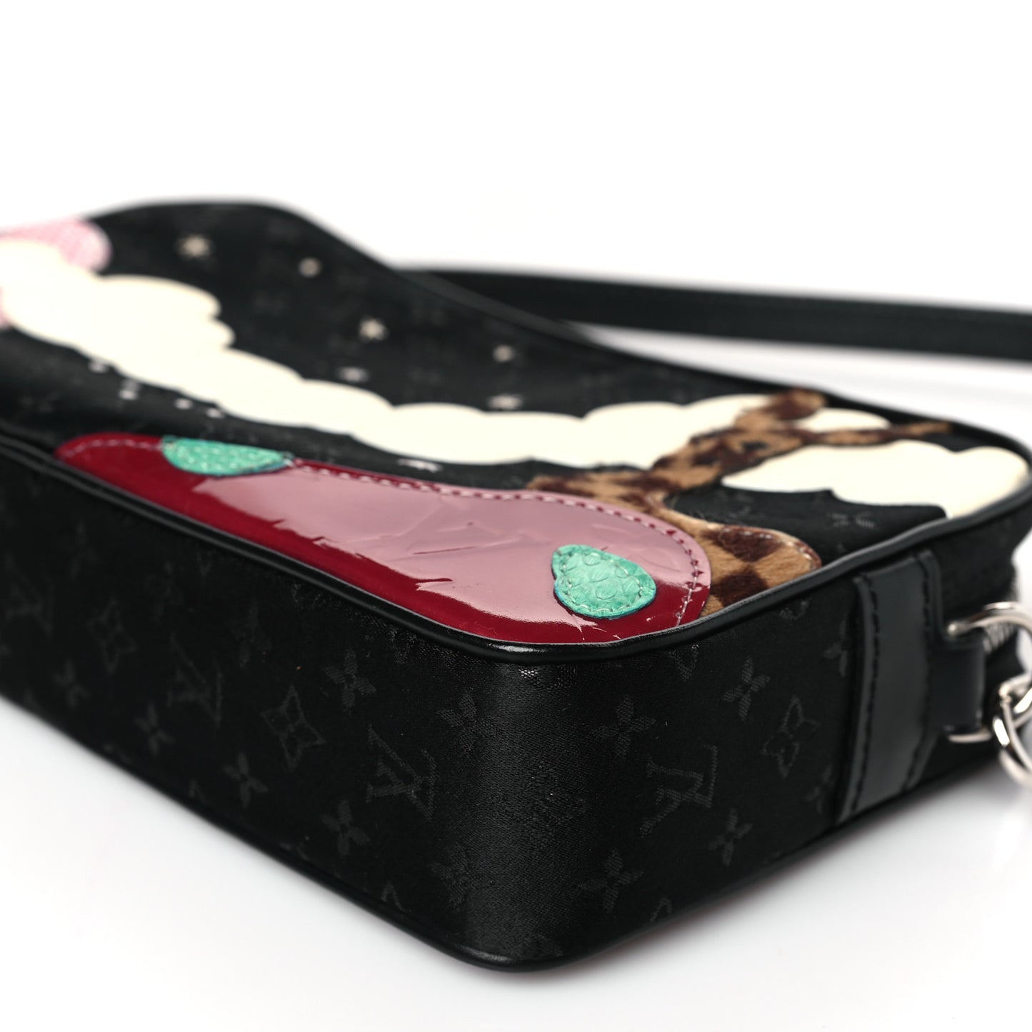 Satin Mini Monogram Conte De Fees Pochette Black