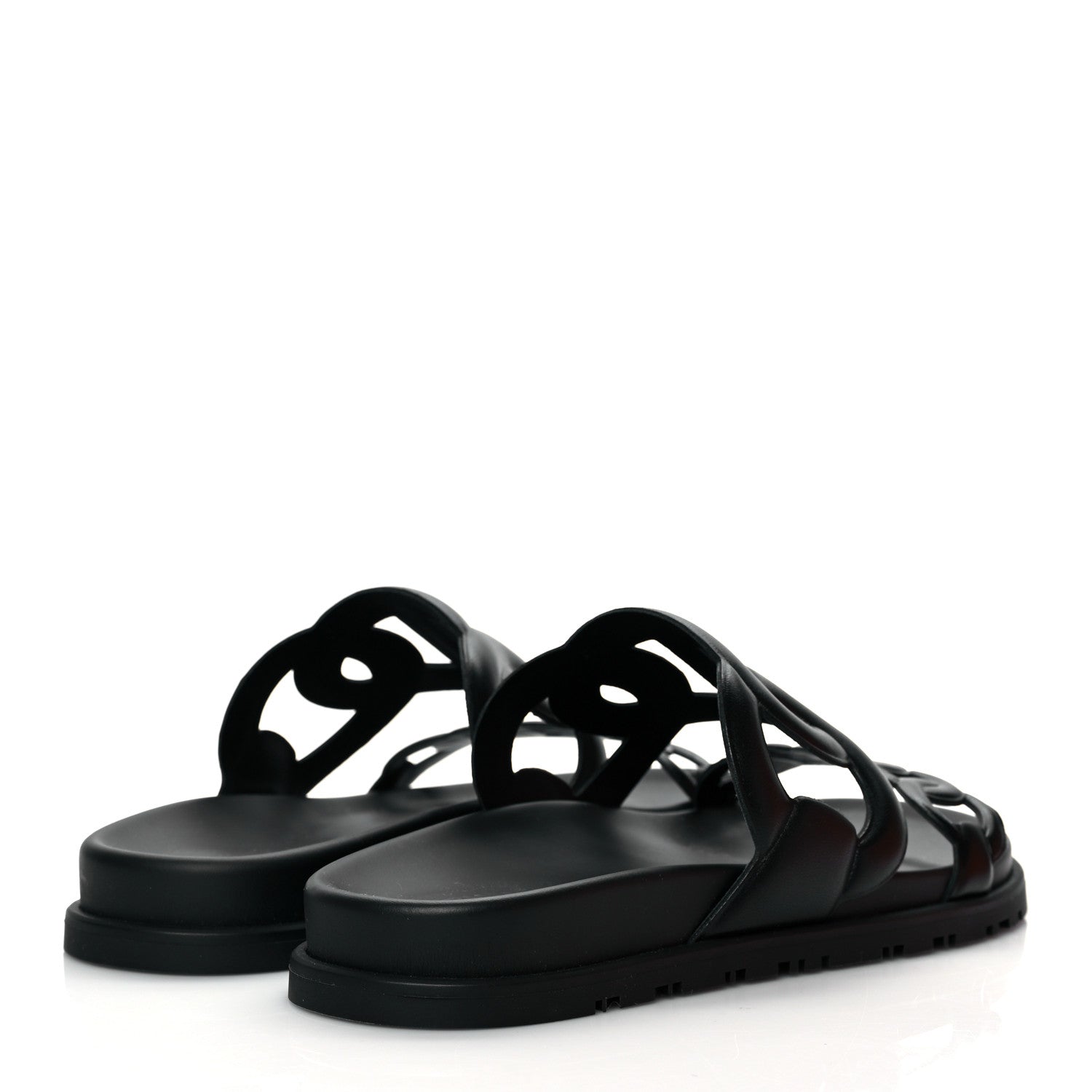 Hermes Nappa Extra Sandals 37 Black 4 of 9