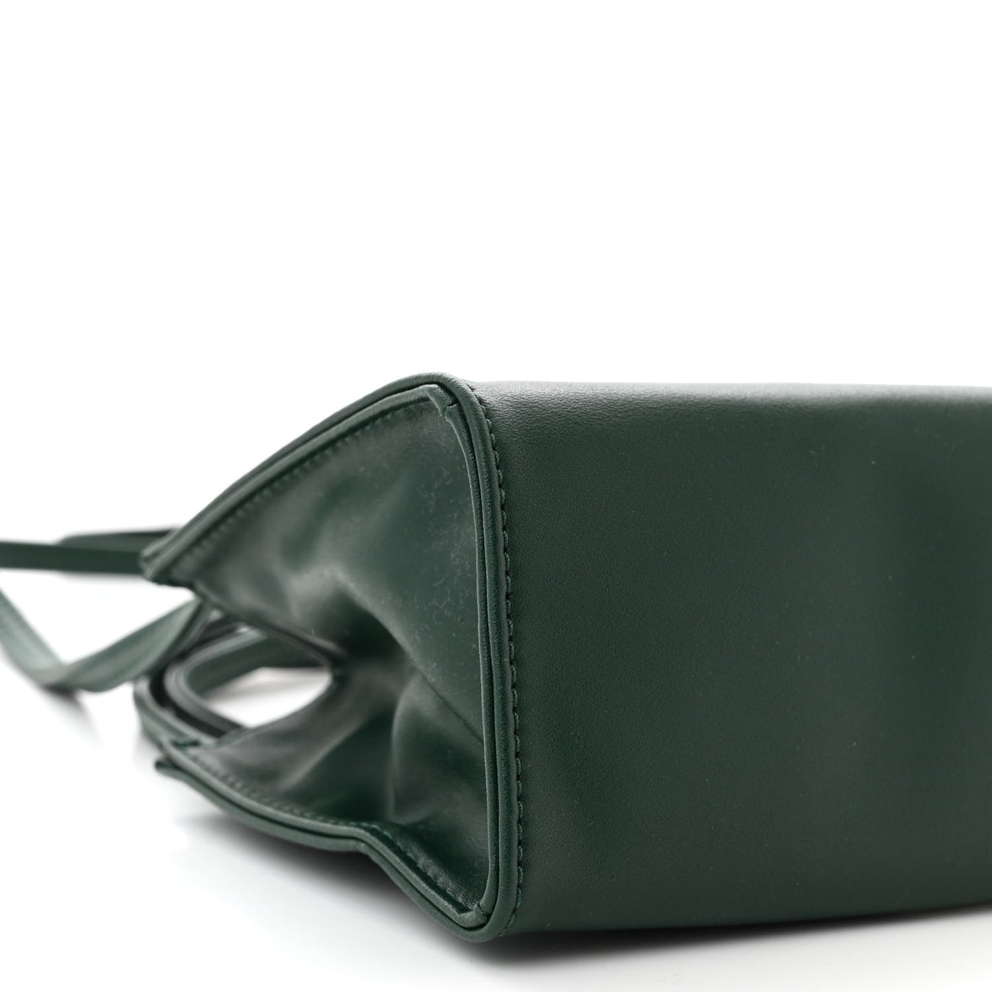 Vegan Leather Small Shopping Bag Dark Olive