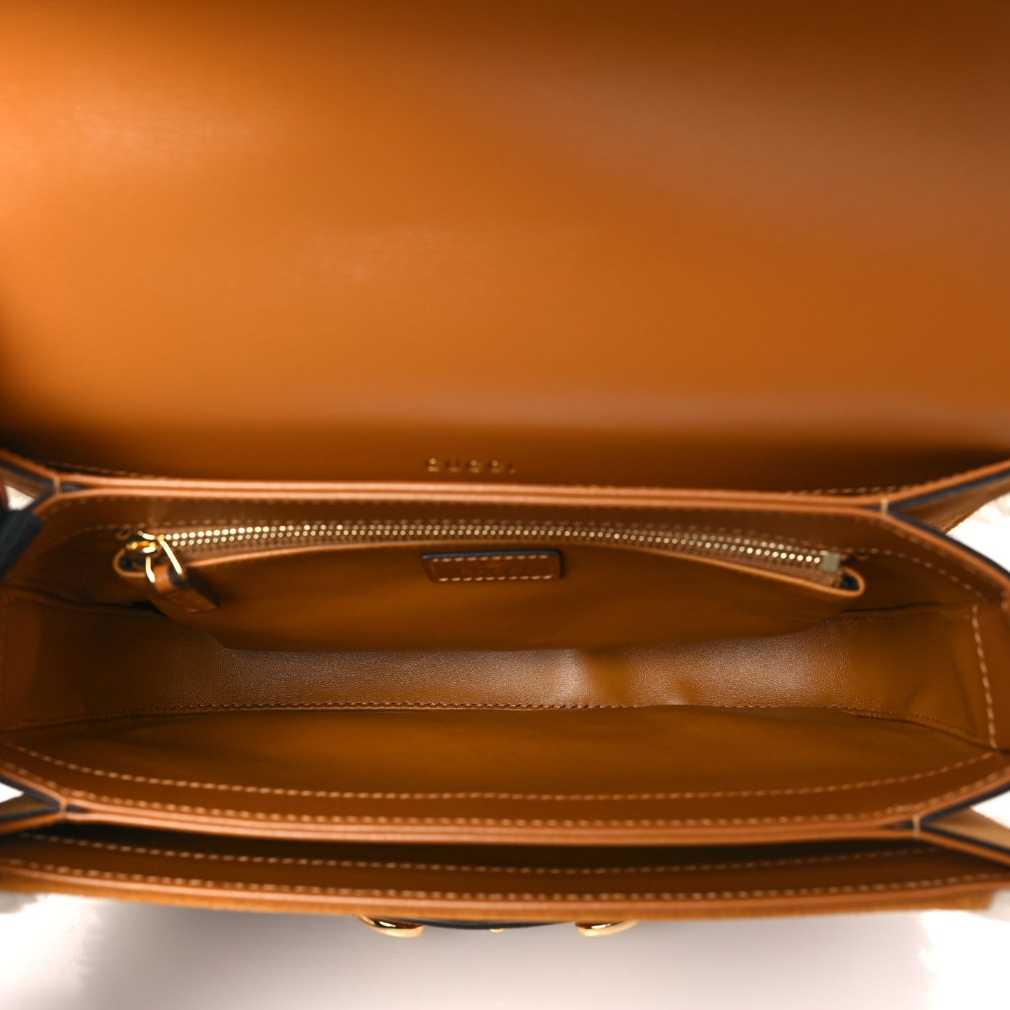 Suede Shearling Horsebit 1955 Shoulder Bag Brown Sugar
