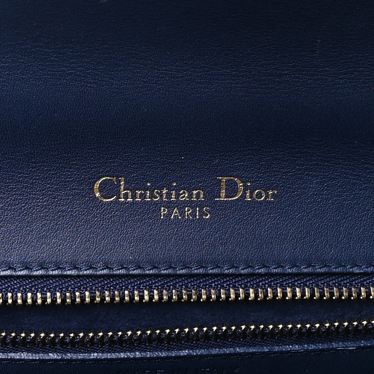 Christian Dior Lambskin Studded Medium Diorama Flap Bag Navy Blue 7 of 12