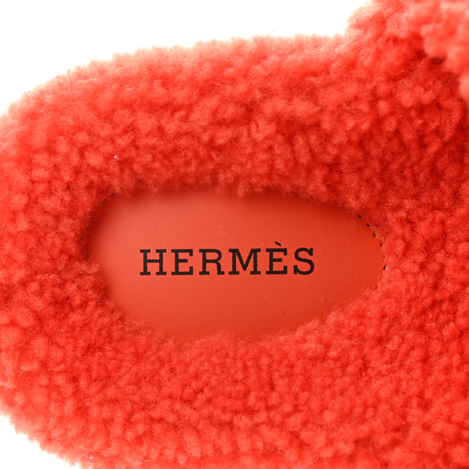 Hermes Woolskin Womens Chypre Sandals 36.5 Orange 7 of 8