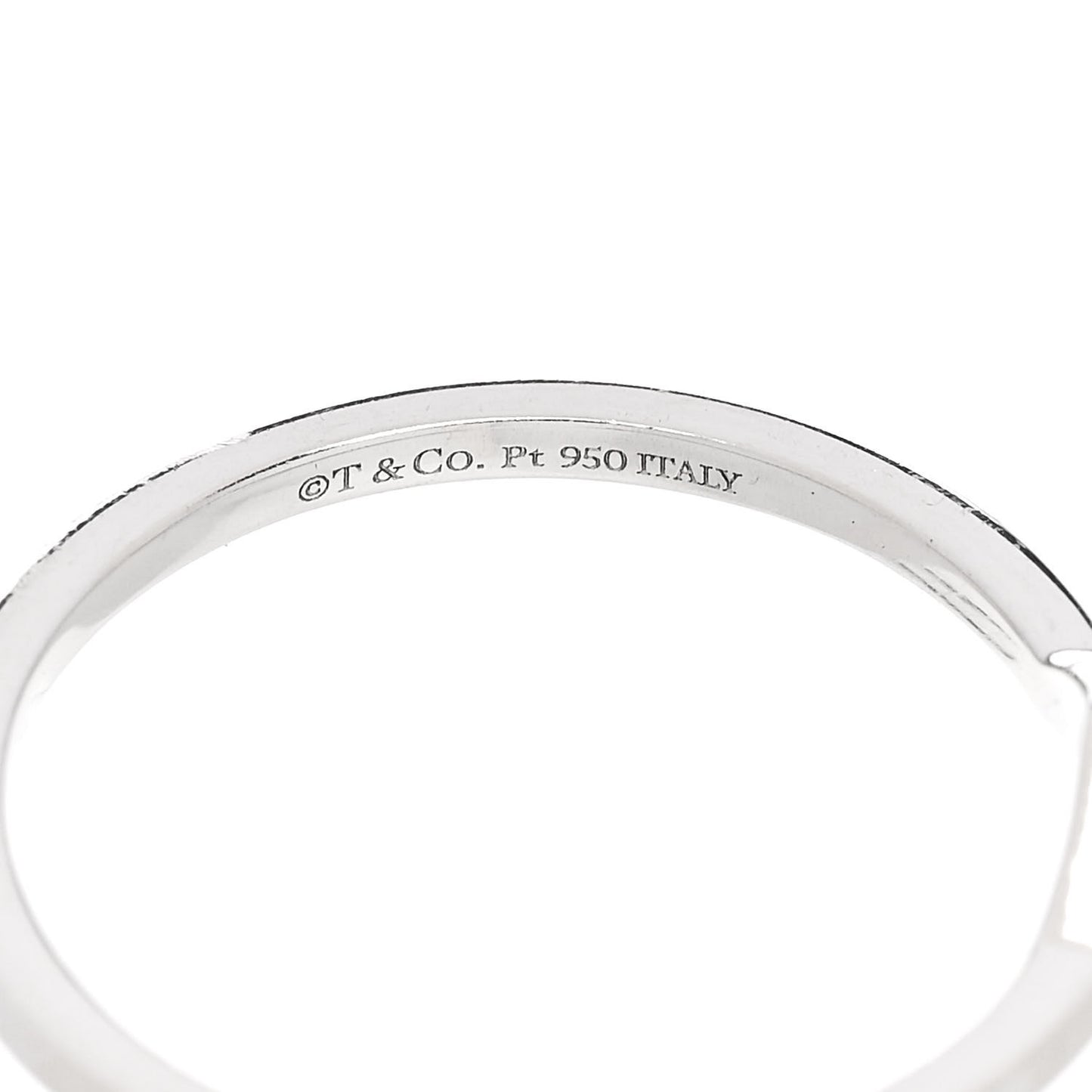 Platinum V Band Ring 56 7.5