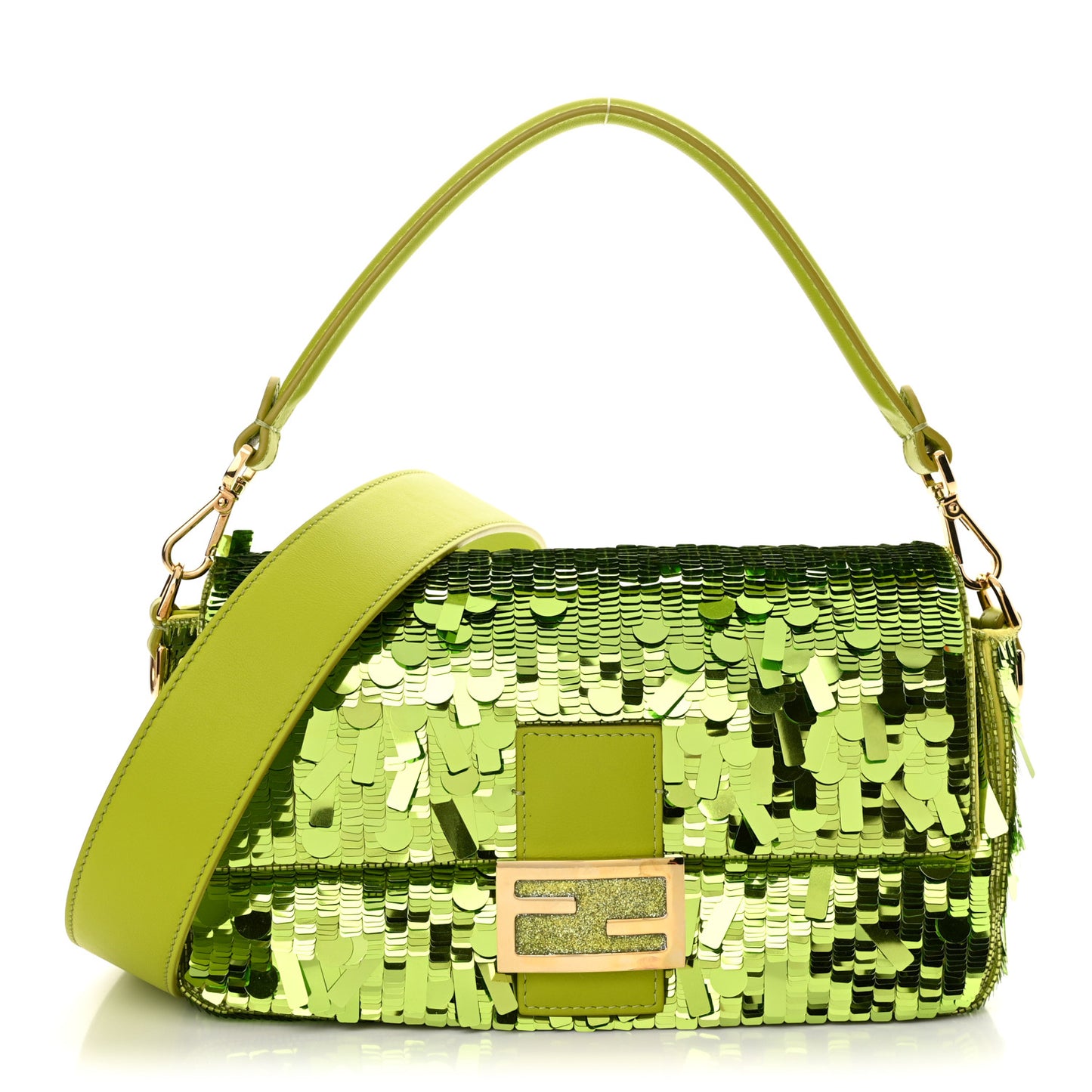 Sequin Paillettes Vitello Grace Sex and the City Baguette Wasabi