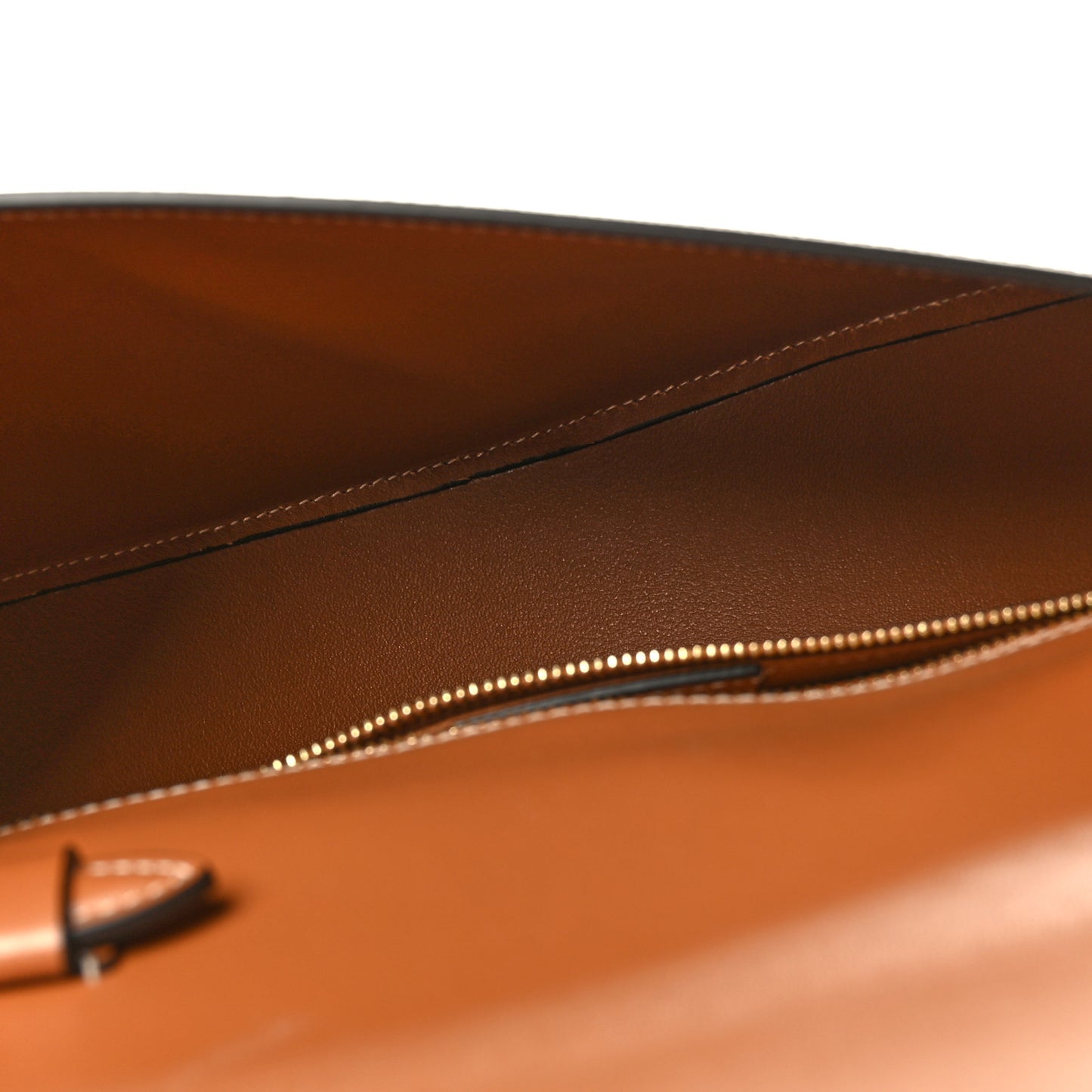 Calfskin Aura Shoulder Bag Brown