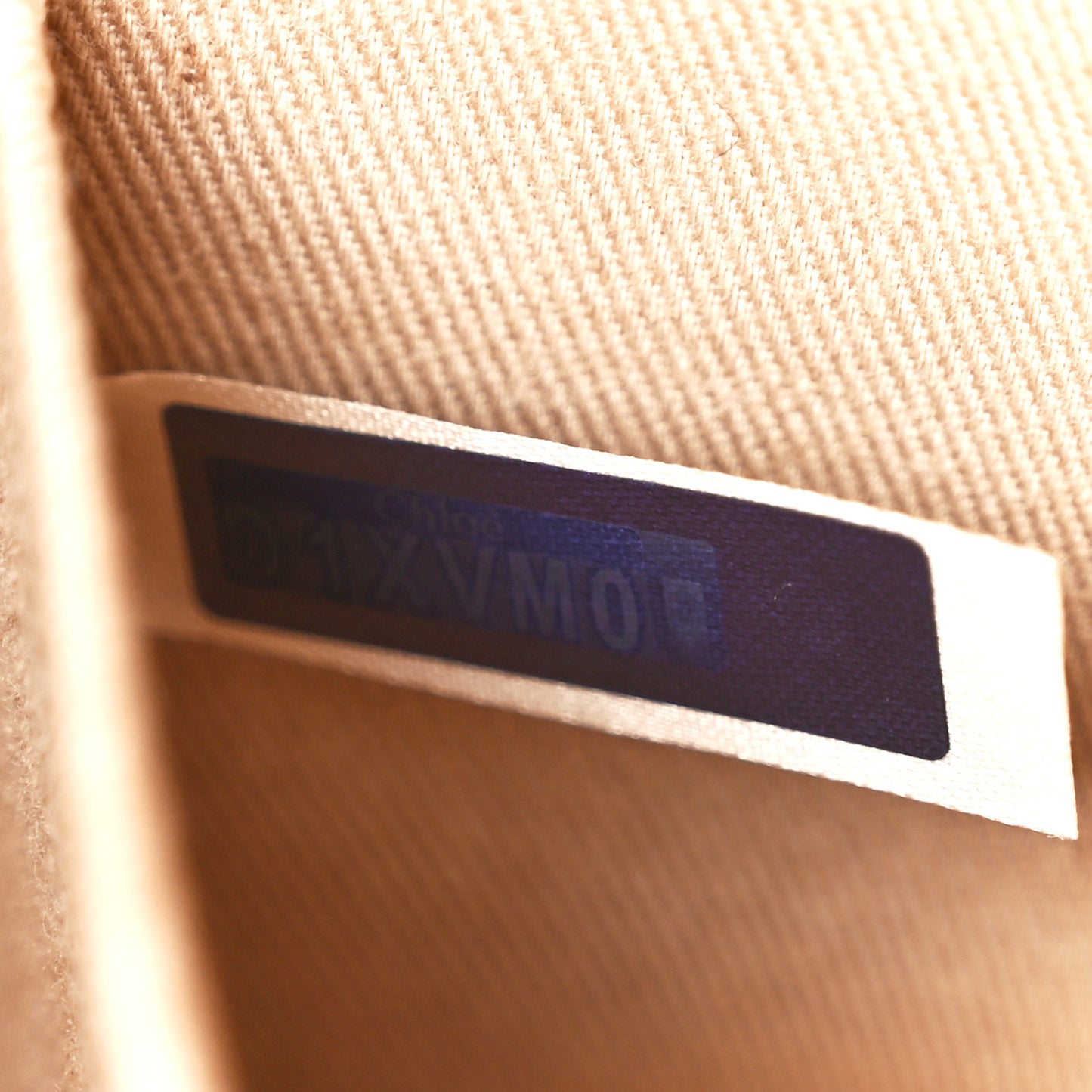Cotton Calfskin Small Woody Ribbon Tote White Blue