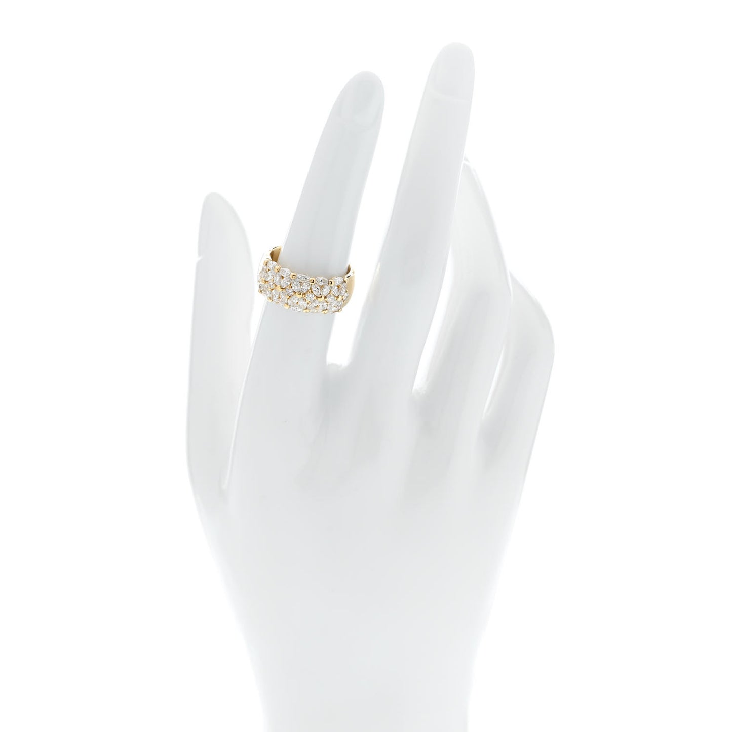 18K Yellow Gold Diamond 1.53ctw Band Ring 53 6.5