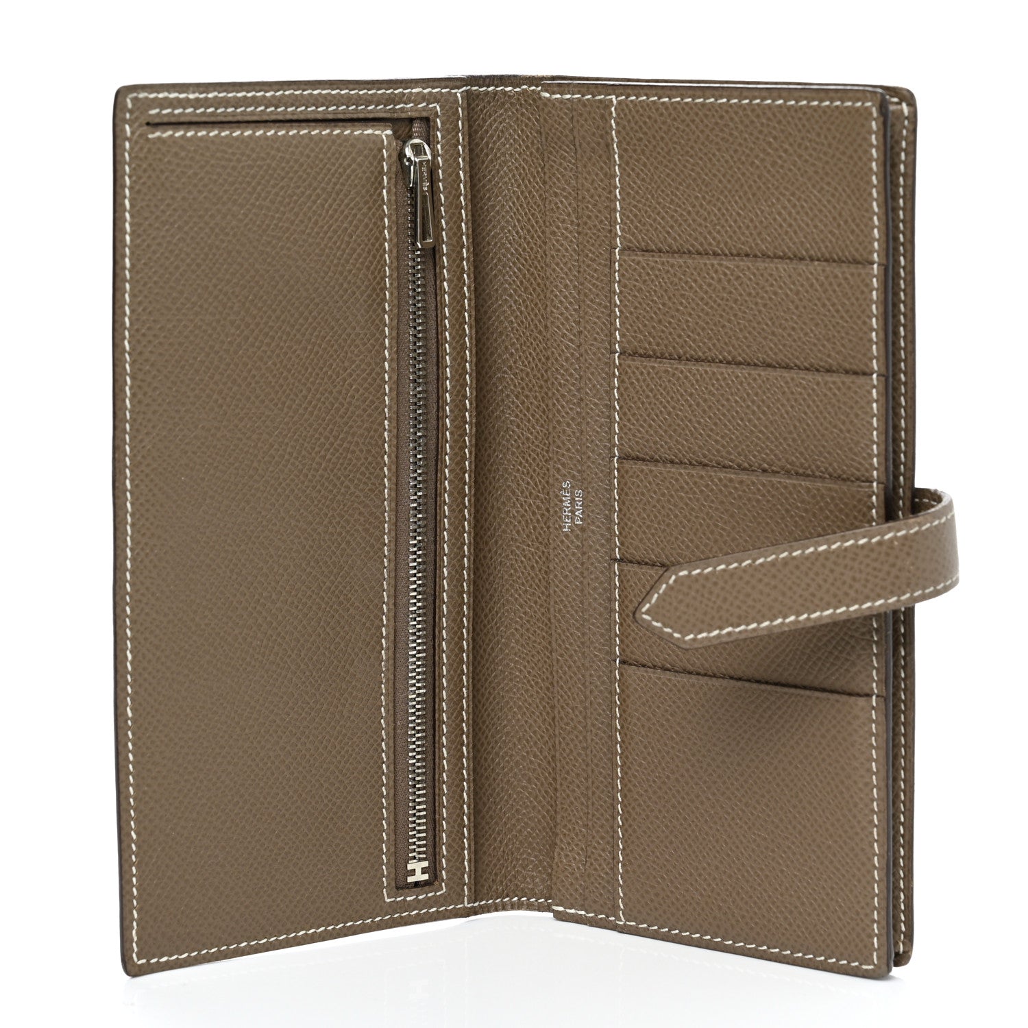 Hermes Epsom Bearn Gusset Wallet Etoupe 5 of 14