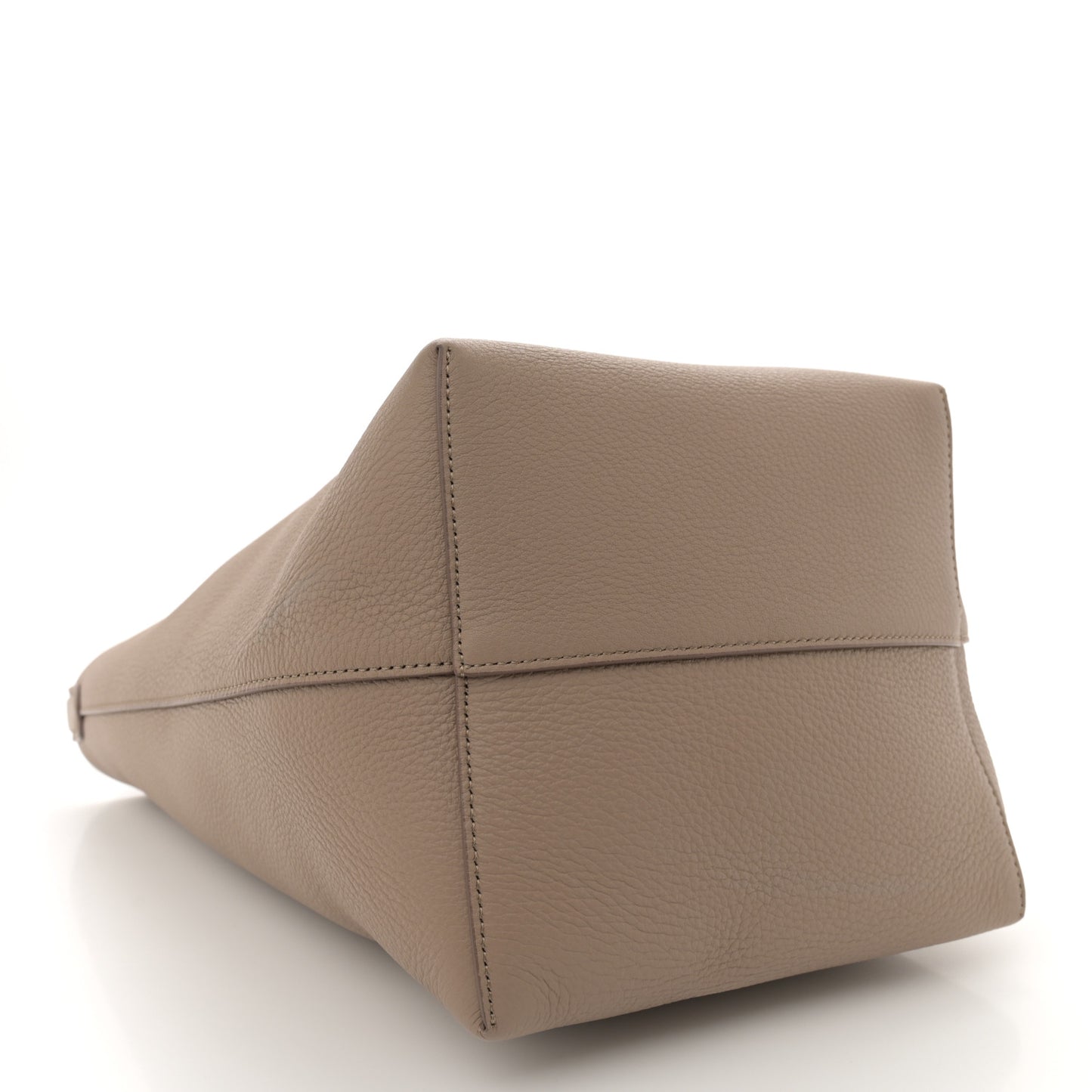 Grained Calfskin Medium N/S Park Tote Dark Taupe