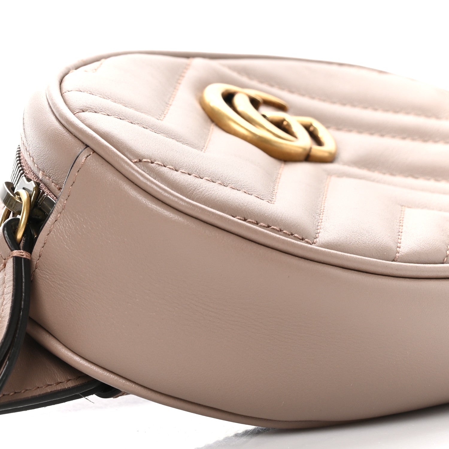 Gucci Calfskin Matelasse GG Marmont Belt Bag 95 38 Porcelain Rose 10 of 11