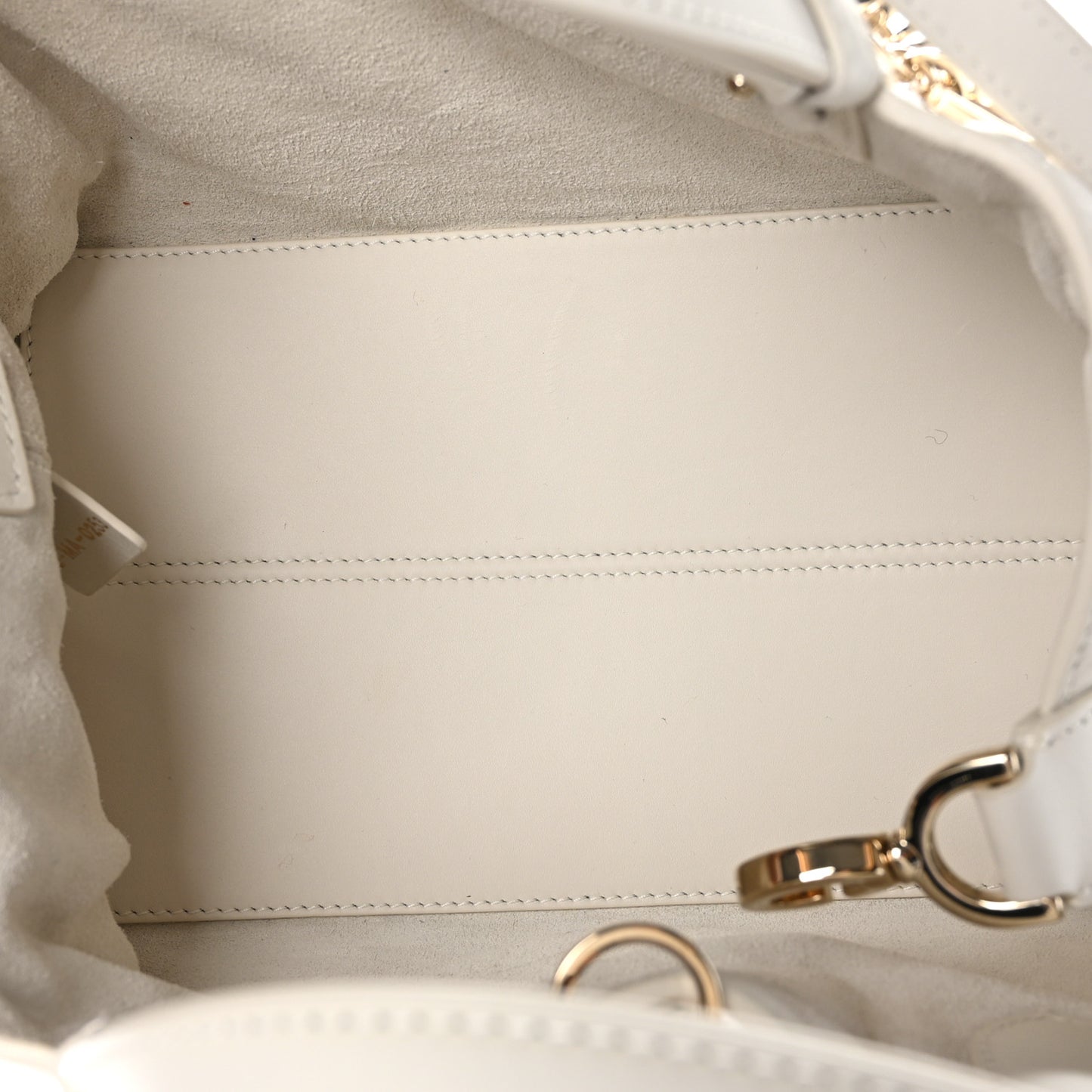 Calfskin Macrocannage Small Toujours White