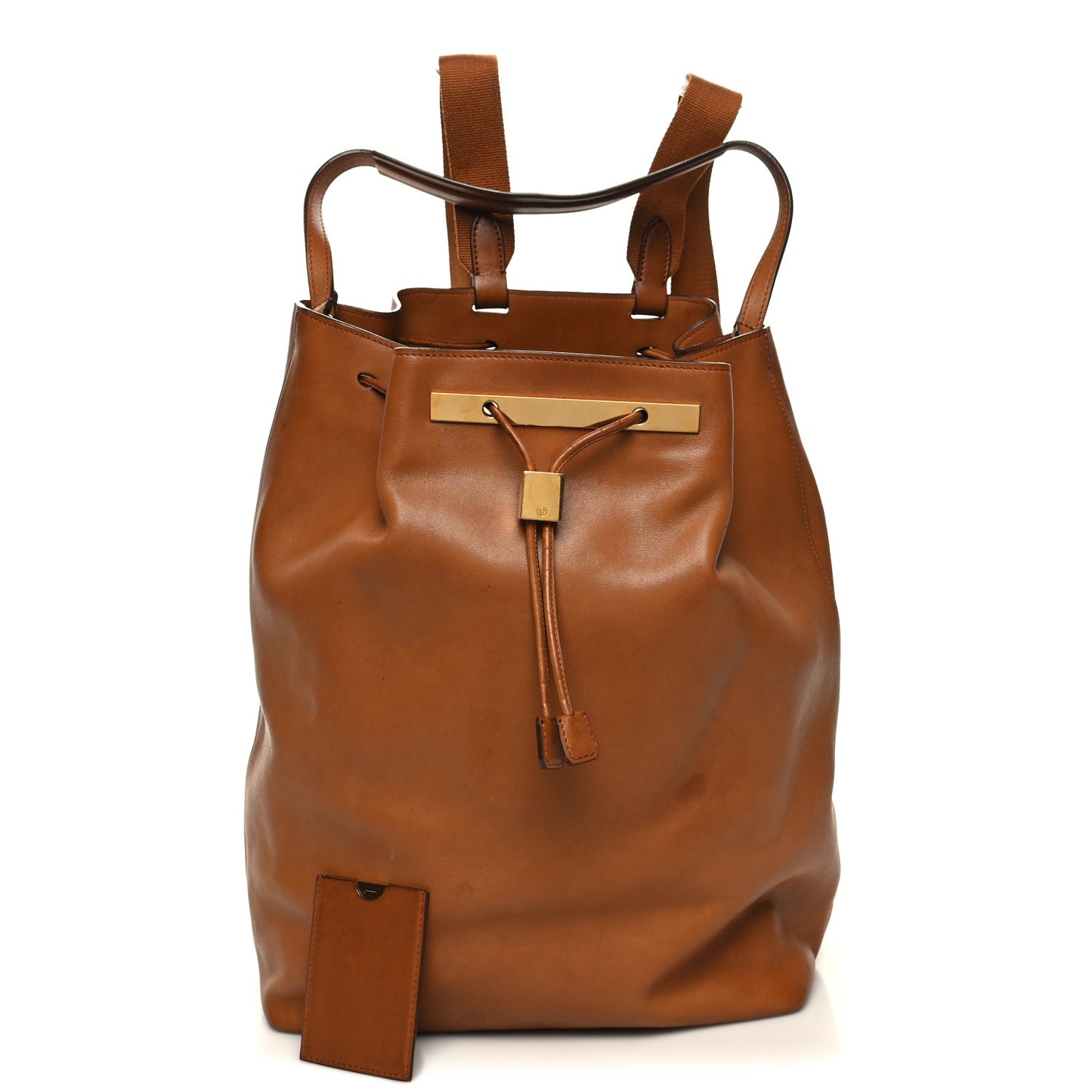 Saddle Calfskin Backpack 11 Brandy