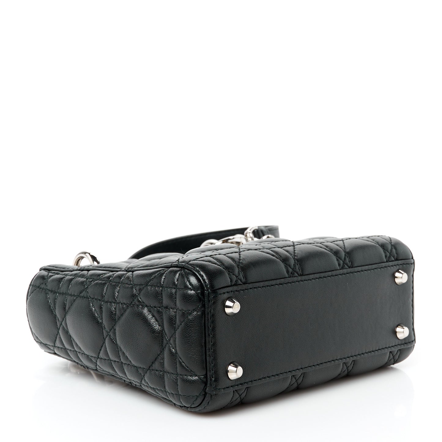 Lambskin Cannage Mini Lady Dior Black