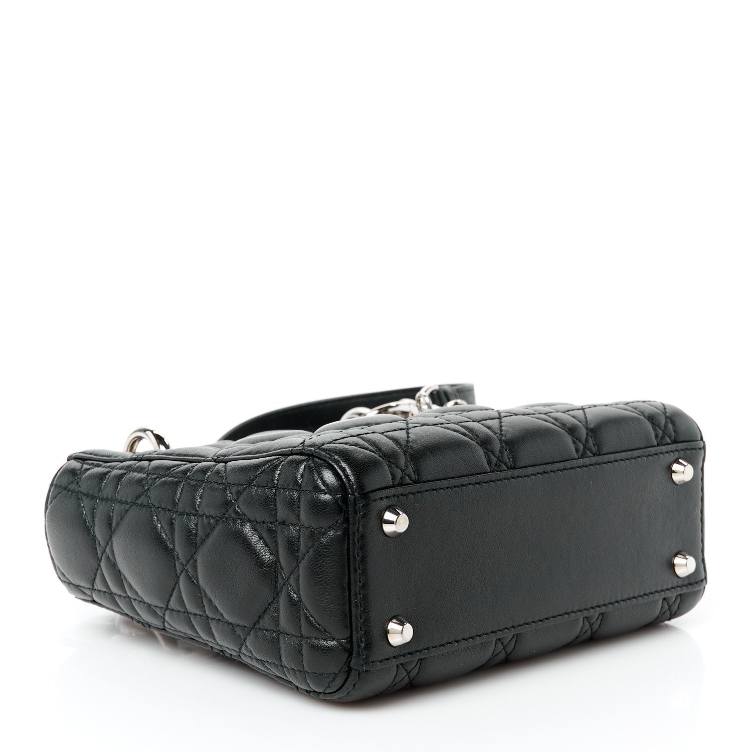 Christian Dior Lambskin Cannage Mini Lady Dior Black 4 of 10