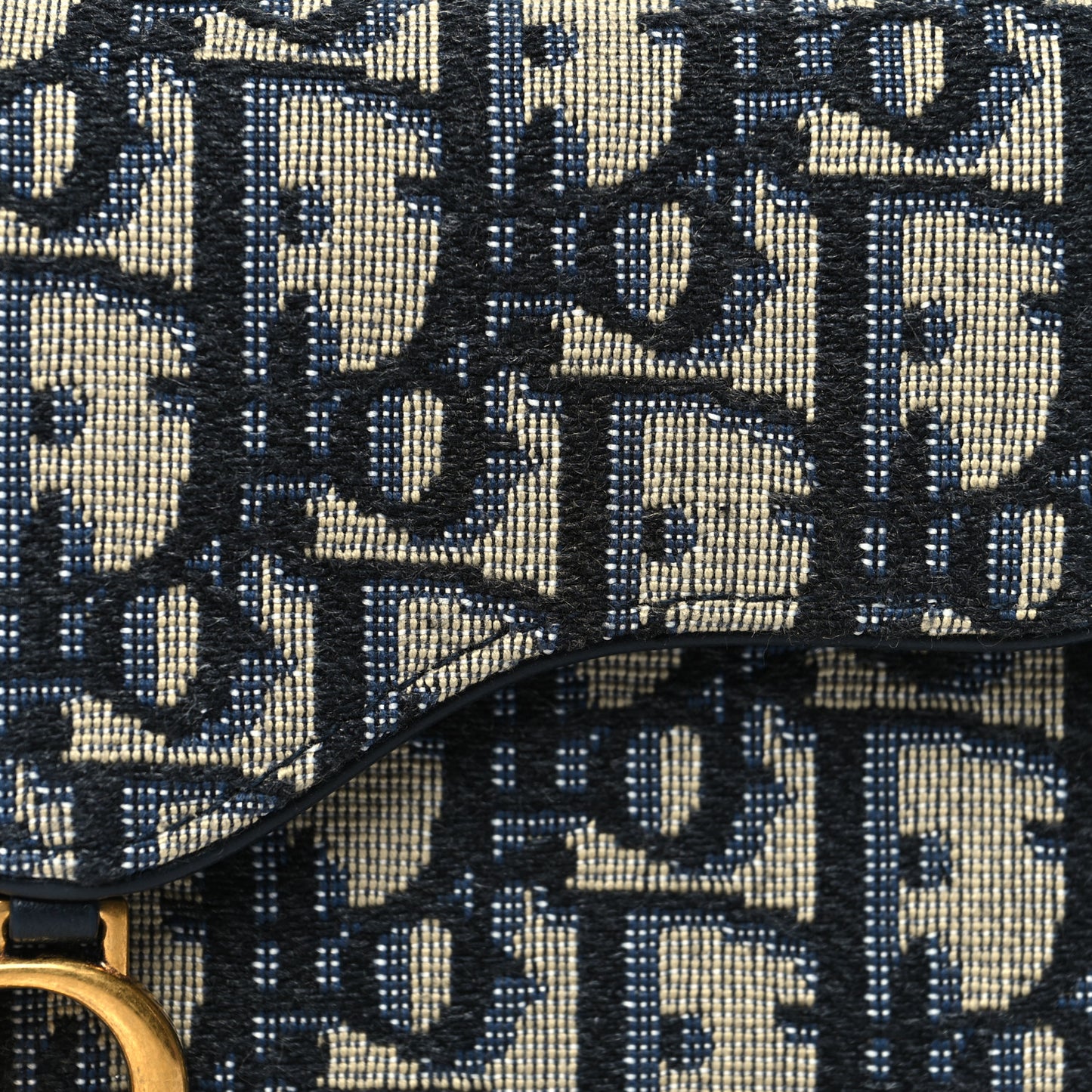 Oblique Saddle Lotus Wallet Blue