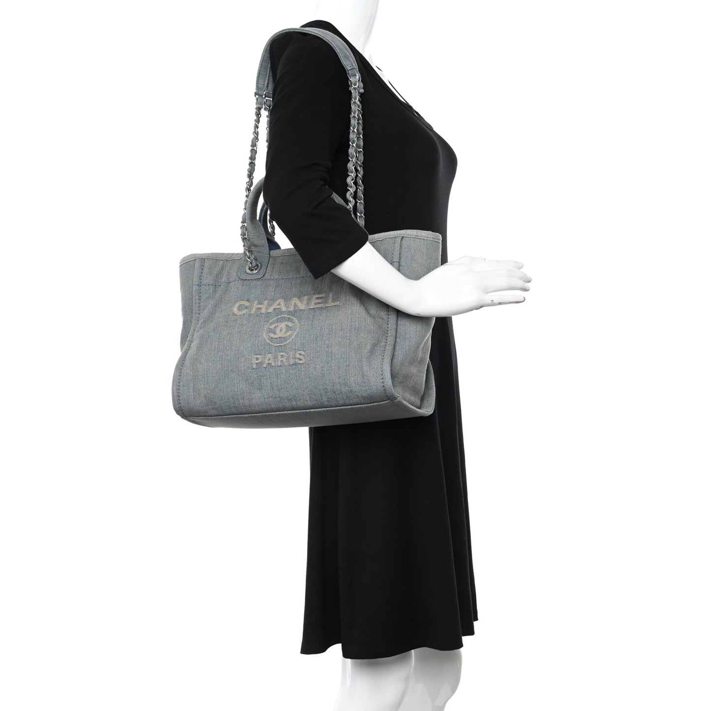 Denim Small Deauville Tote Light Blue