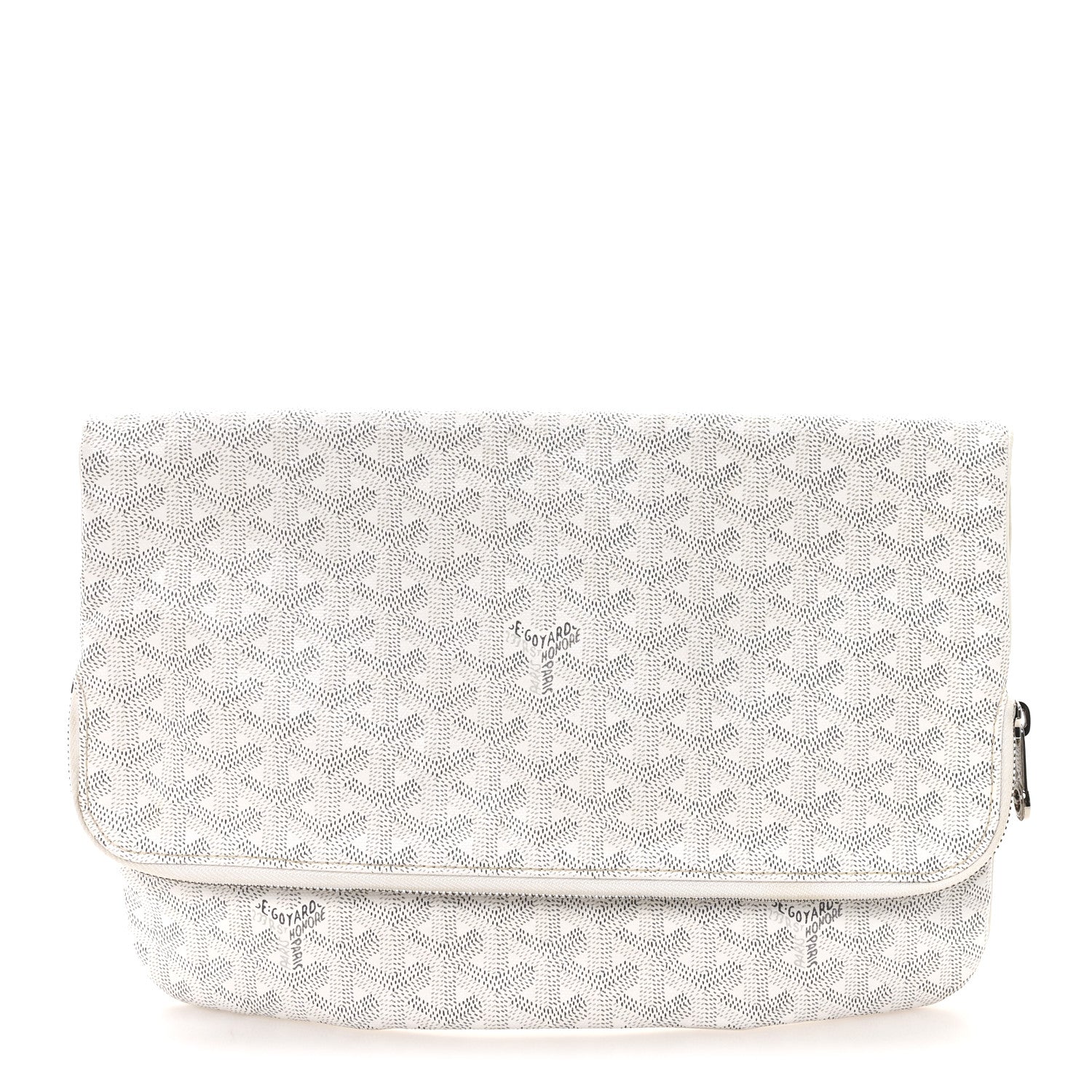 連休値下　Goyard ホワイト　クラッチバッグ Goyard Goyardine Sainte Marie Soft Clutch White 1845648 – FASHIONPHILE