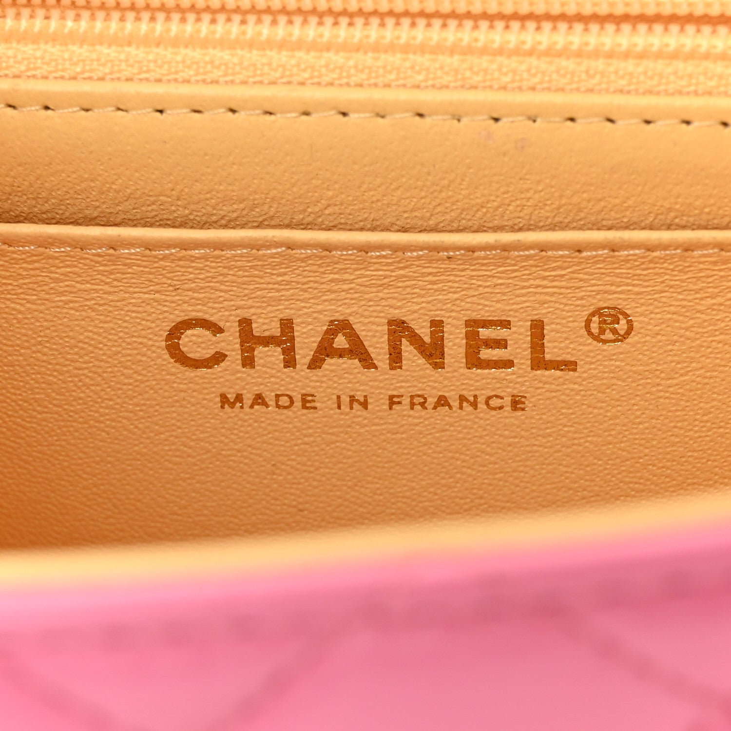 Chanel Lambskin Quilted Mini Rectangular Flap Pink Yellow 6 of 10